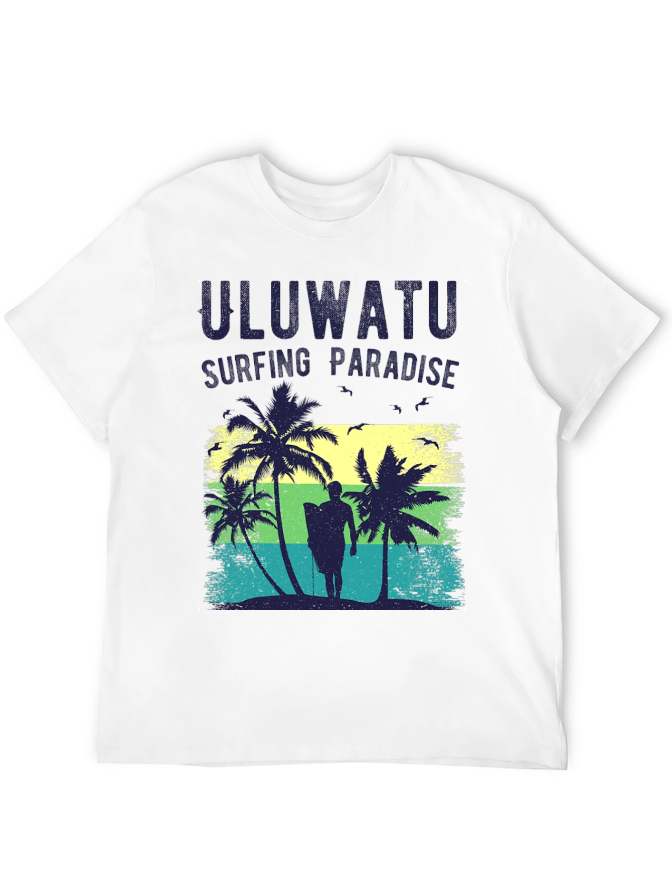Uluwatu Surfing Paradise T-Shirt - Tropical Graphic Tee