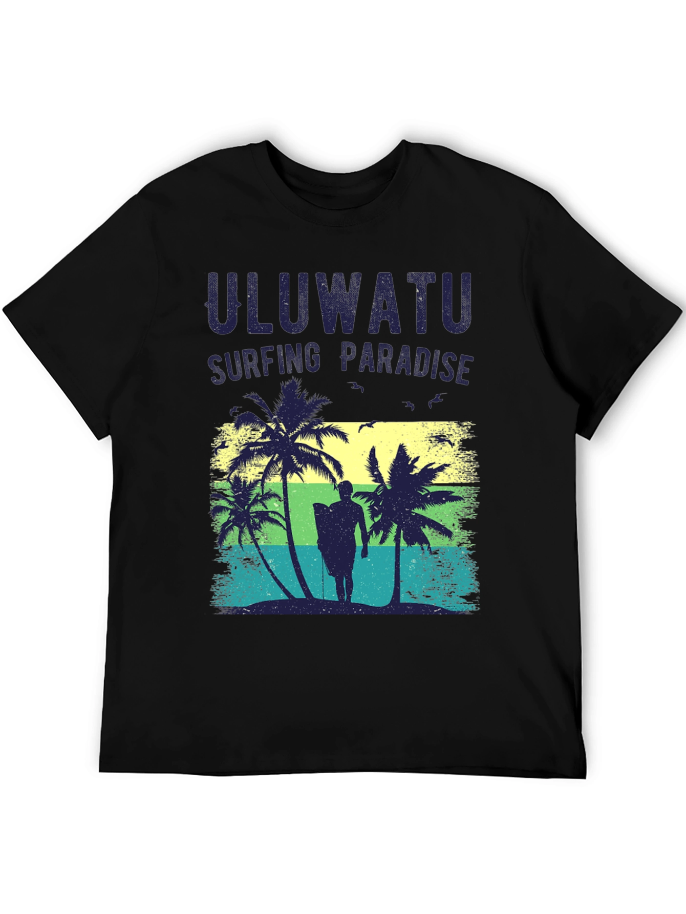Uluwatu Surfing Paradise T-Shirt - Tropical Graphic Tee