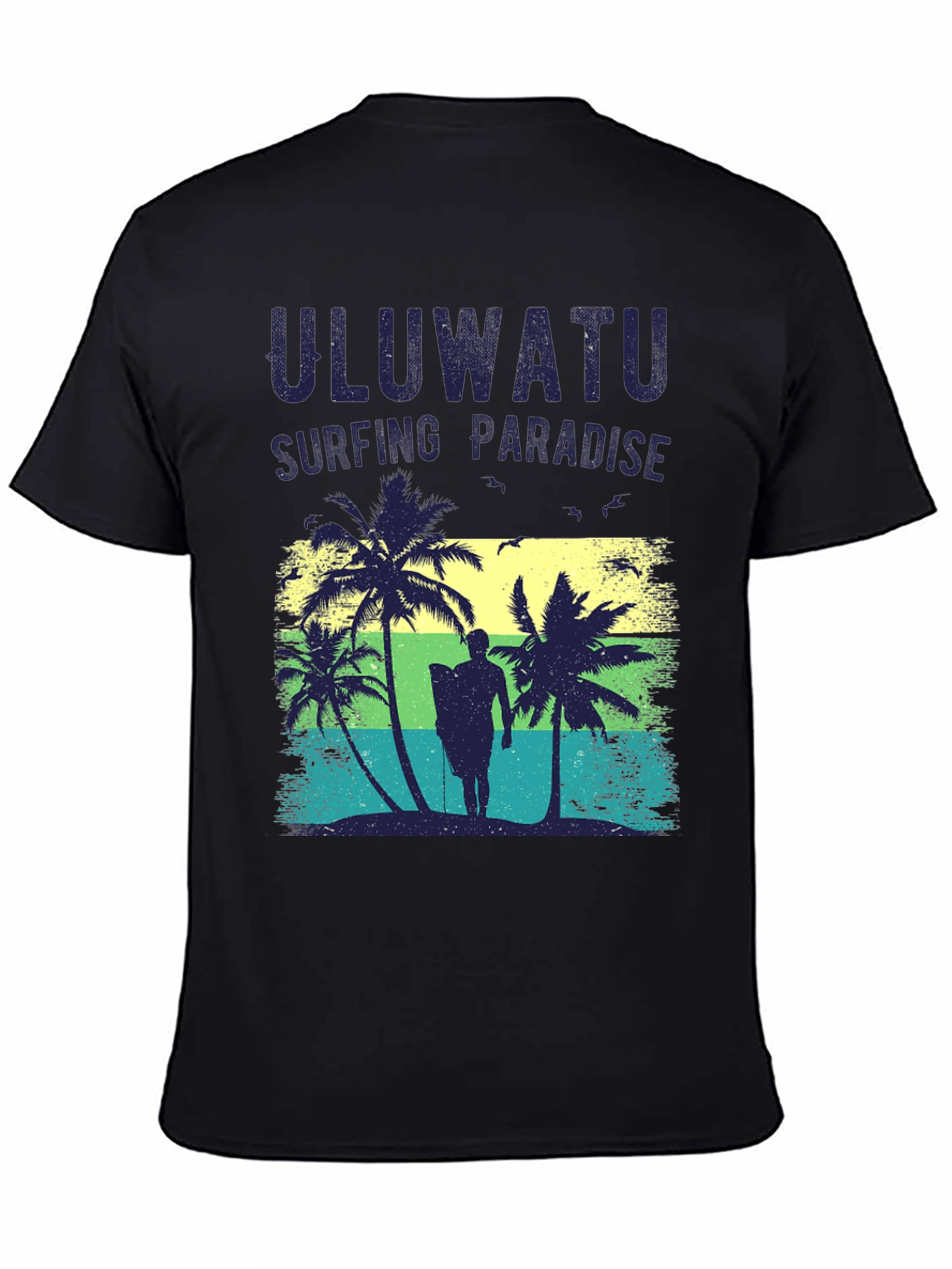 Uluwatu Surfing Paradise T-Shirt - Tropical Graphic Tee
