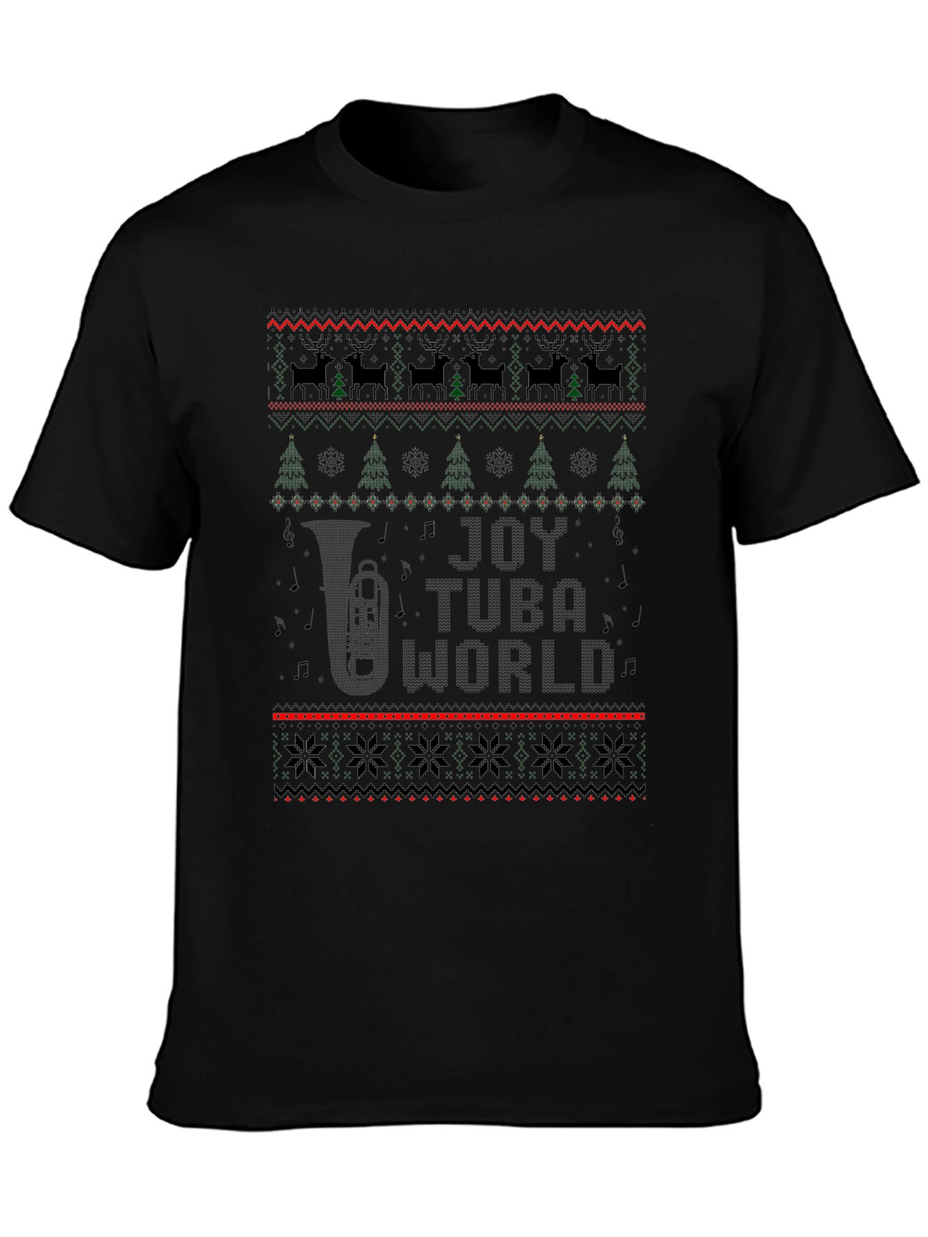 Joy Tuba World Ugly Christmas Sweater T-Shirt
