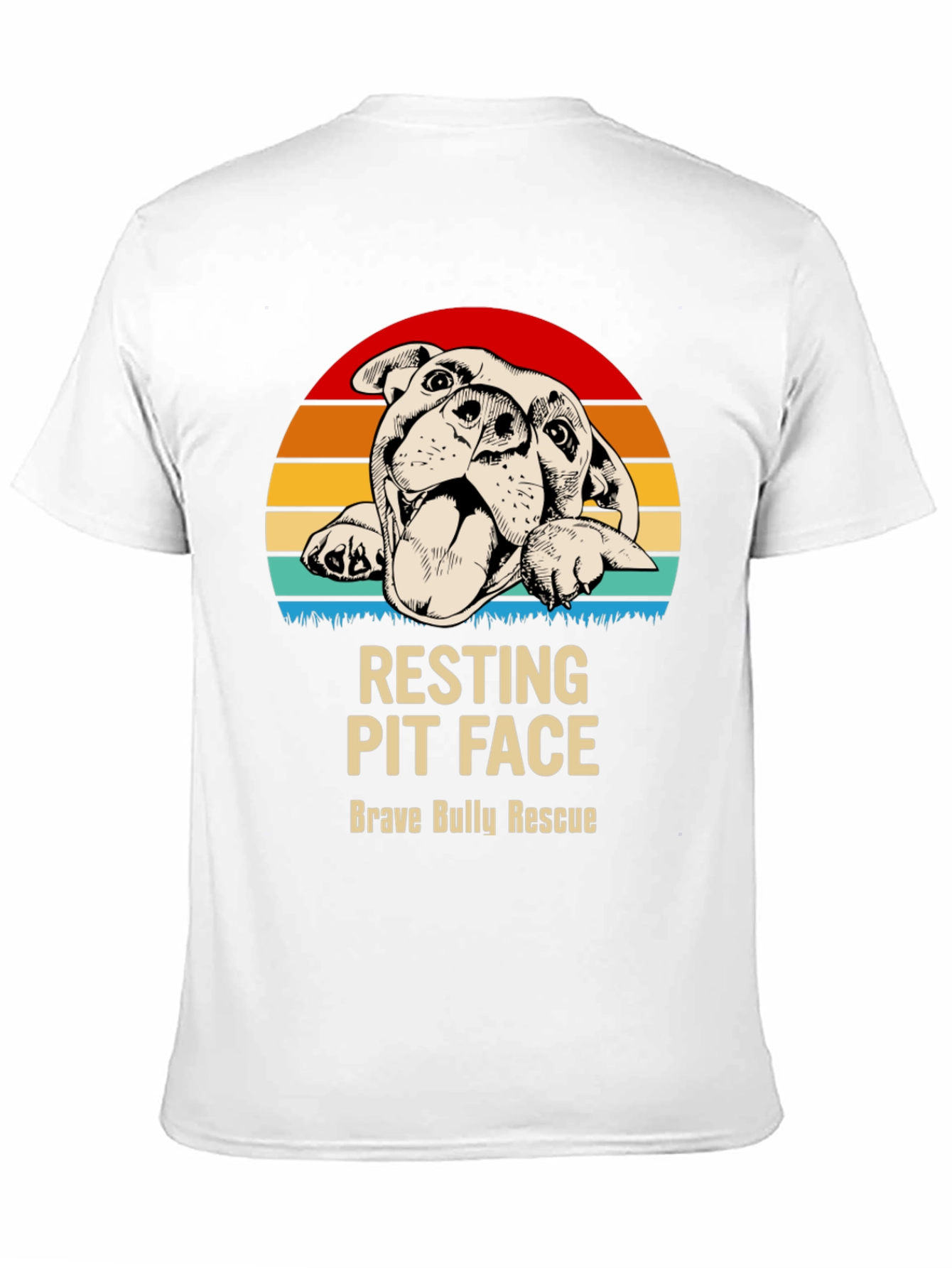 Resting Pit Face T-Shirt - Brave Bully Rescue