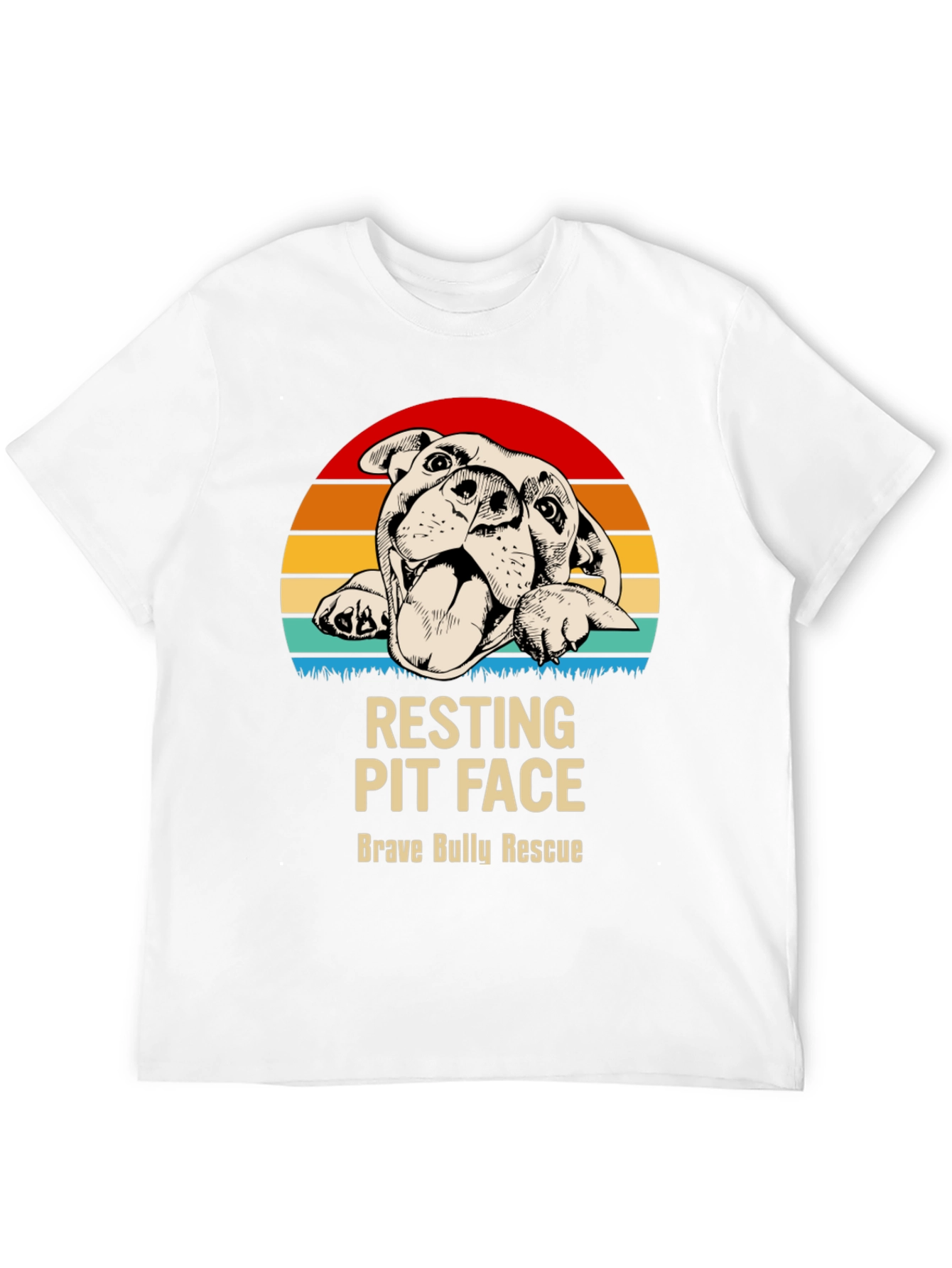 Resting Pit Face T-Shirt - Brave Bully Rescue