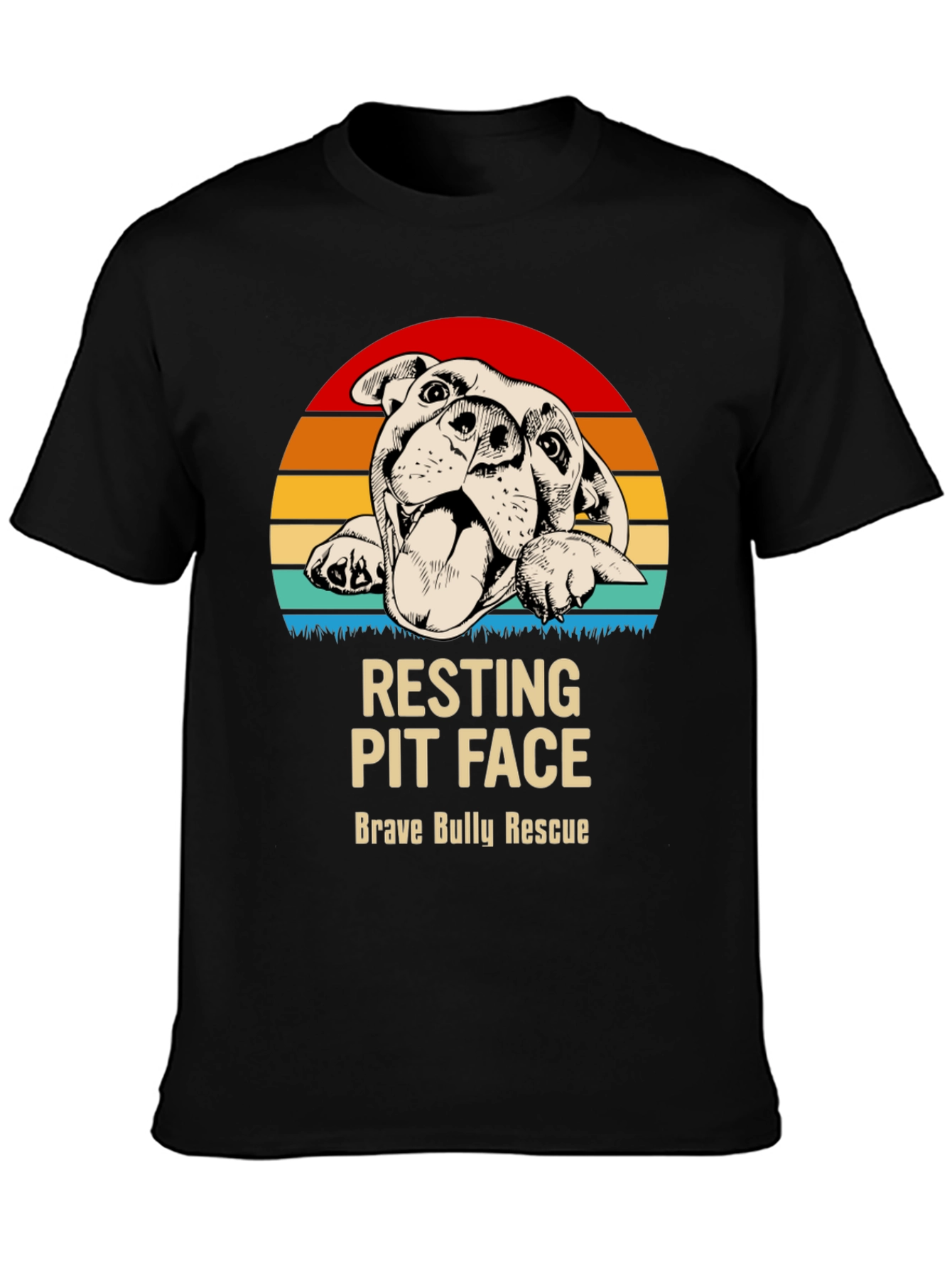 Resting Pit Face T-Shirt - Brave Bully Rescue