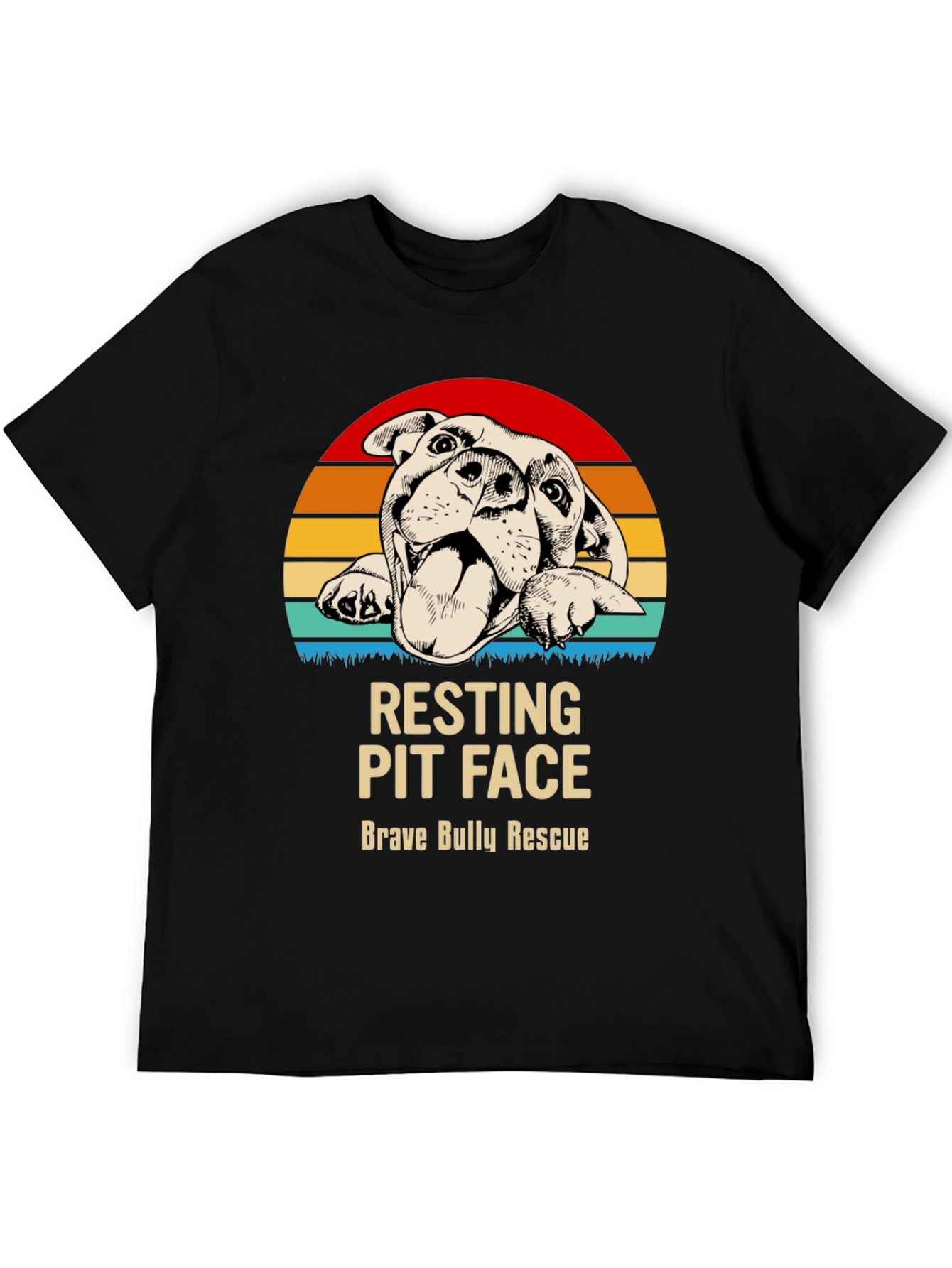 Resting Pit Face T-Shirt - Brave Bully Rescue