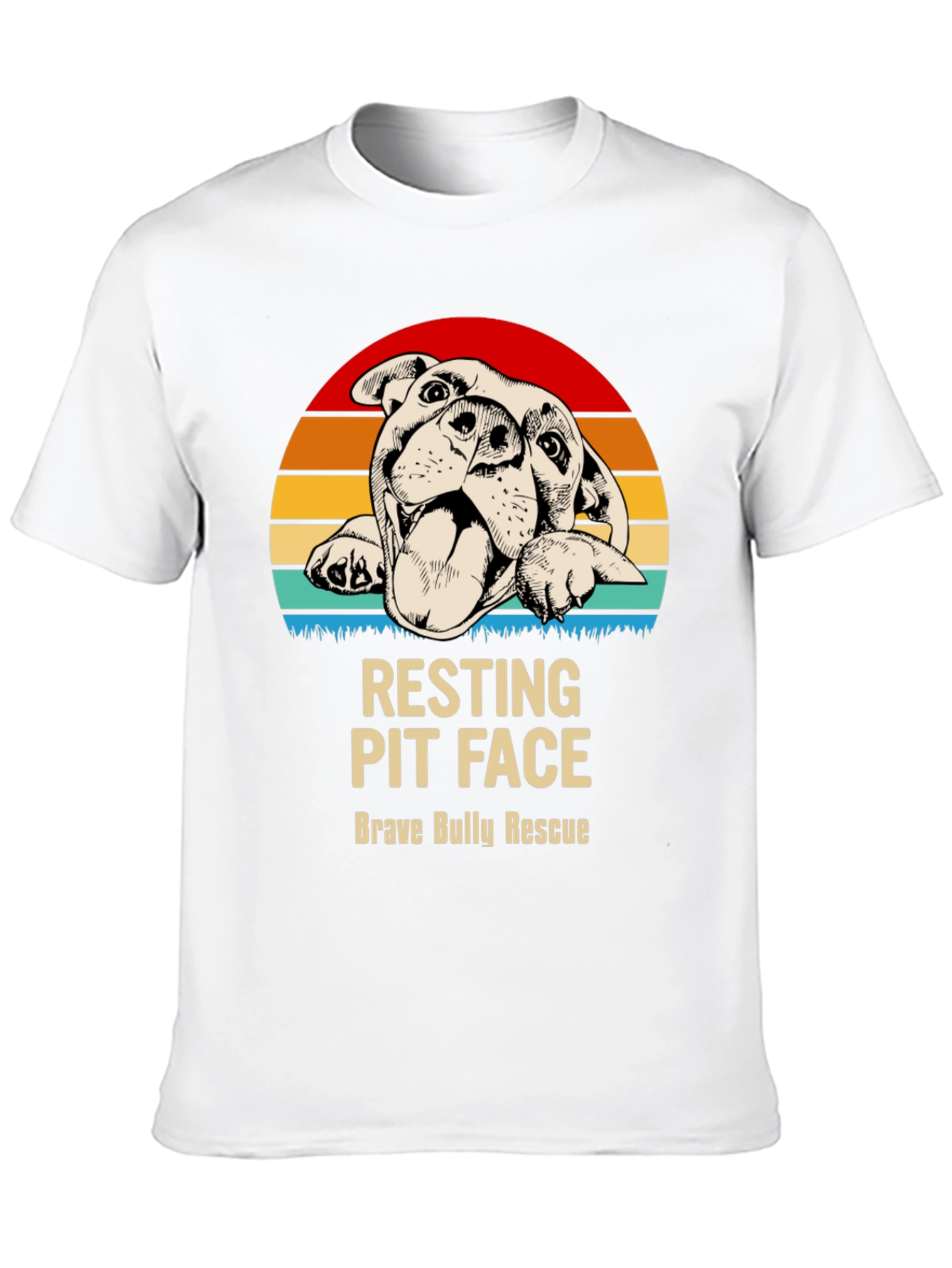 Resting Pit Face T-Shirt - Brave Bully Rescue
