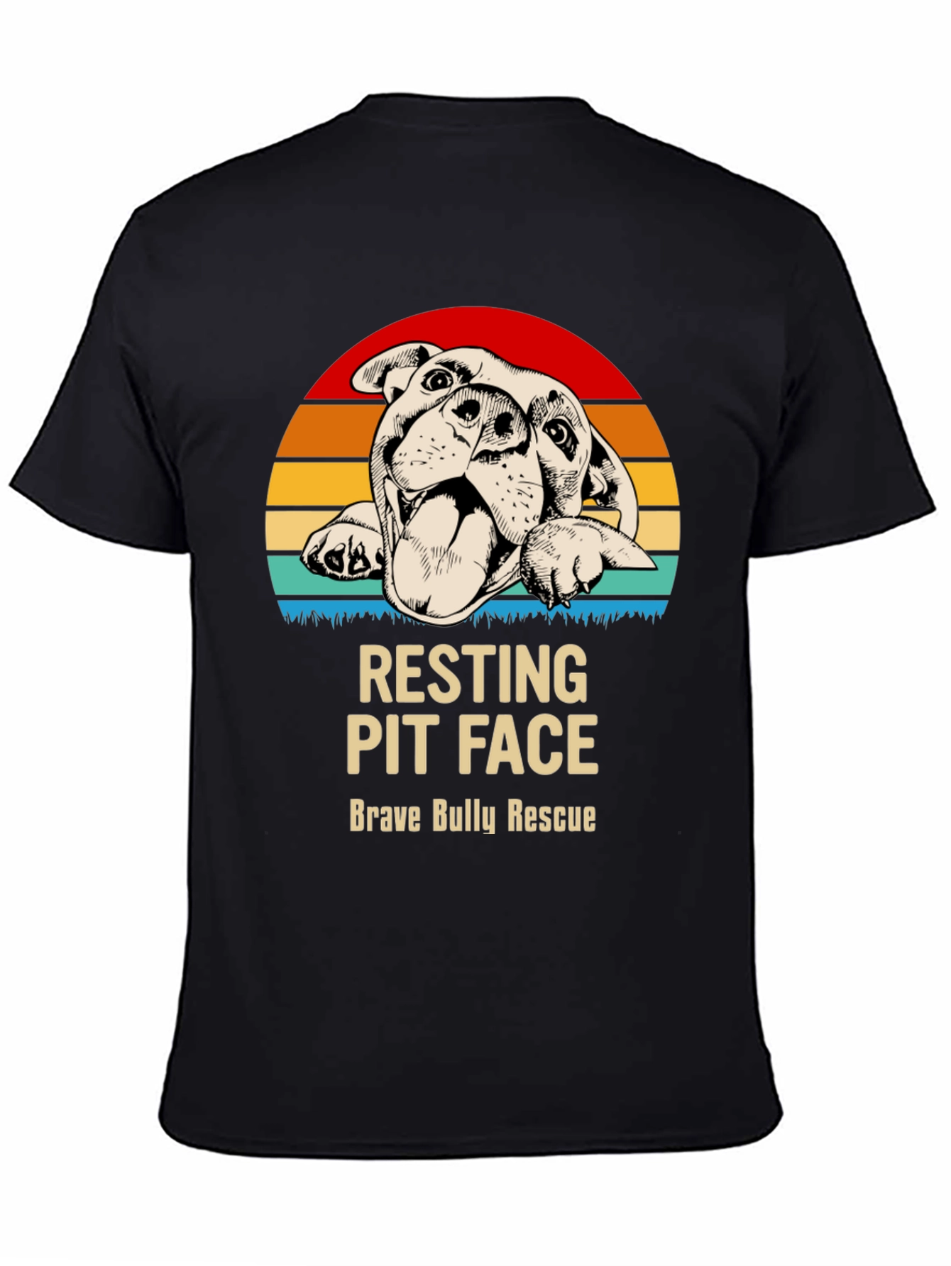 Resting Pit Face T-Shirt - Brave Bully Rescue