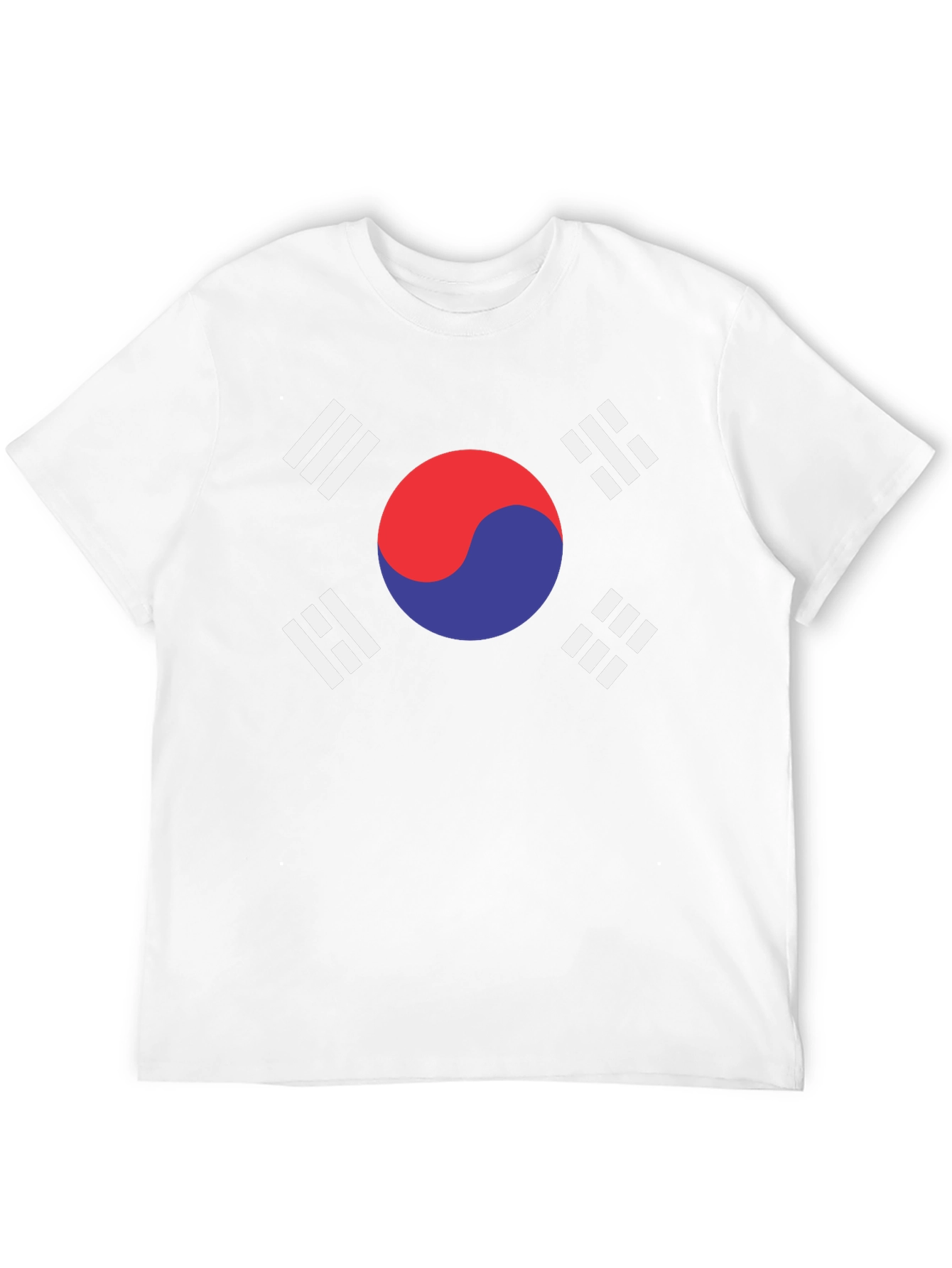 South Korea Flag Graphic T-Shirt - Black