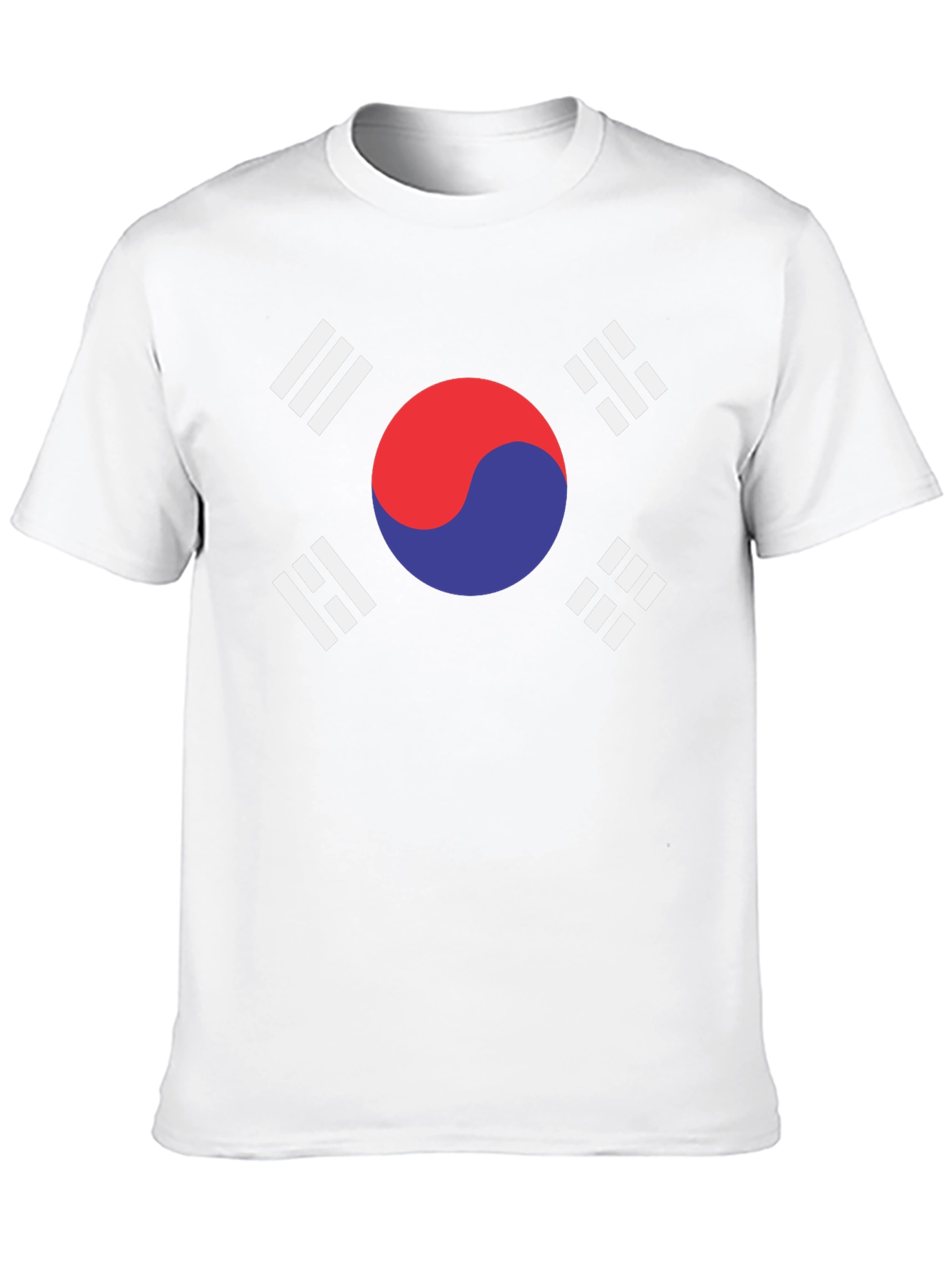 South Korea Flag Graphic T-Shirt - Black