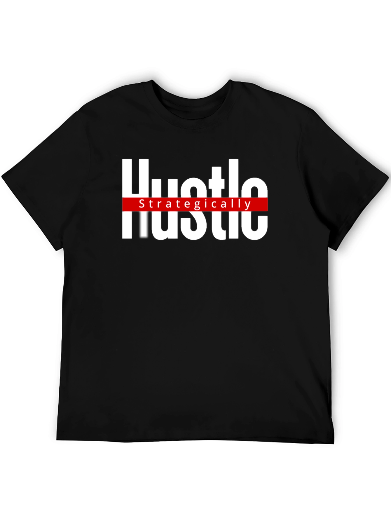 Hustle Strategically Black Graphic Tee