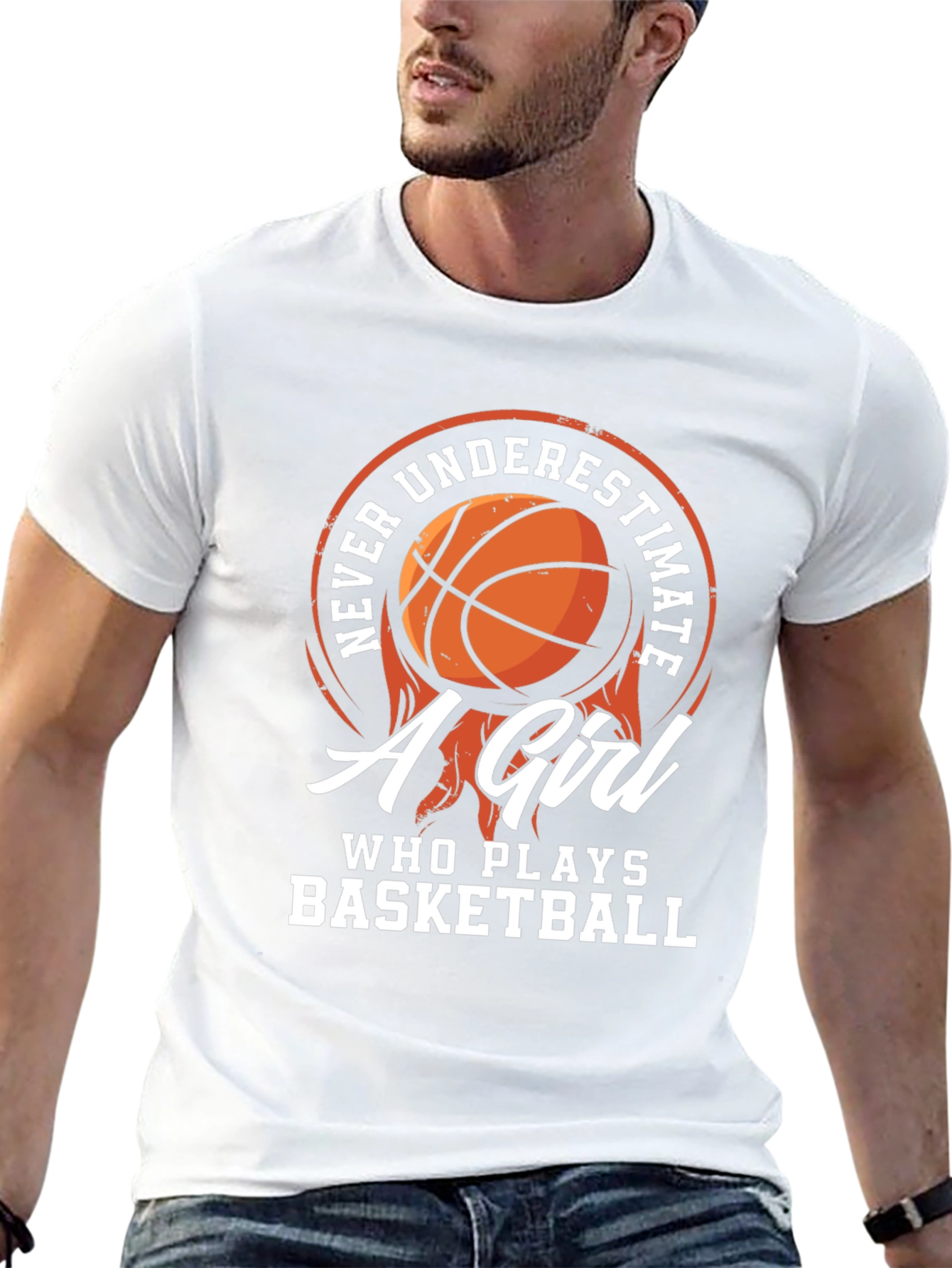 Never Underestimate a Girl Who Plays Basketball T-Shirt