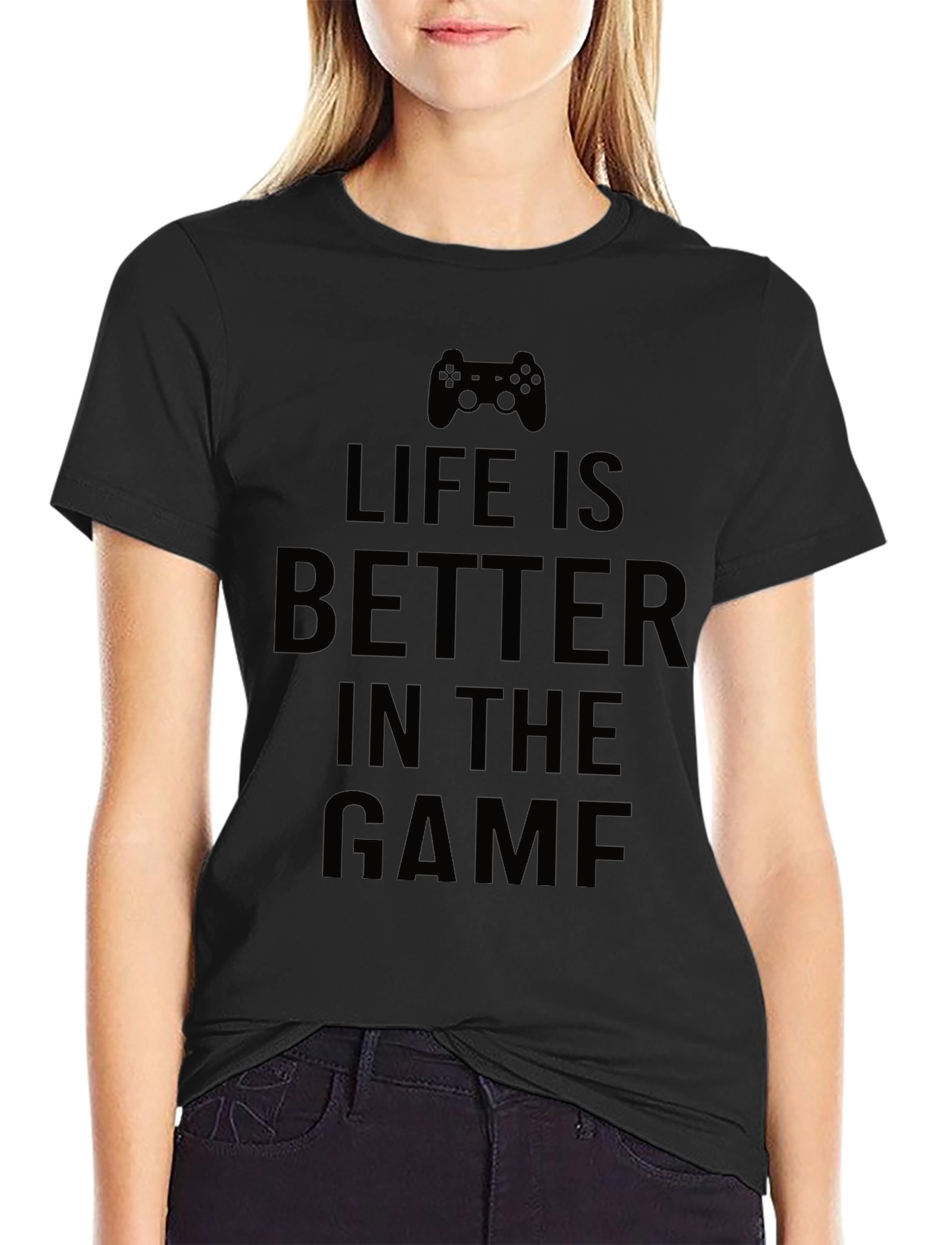 Life is Better in the Game Black T-Shirt