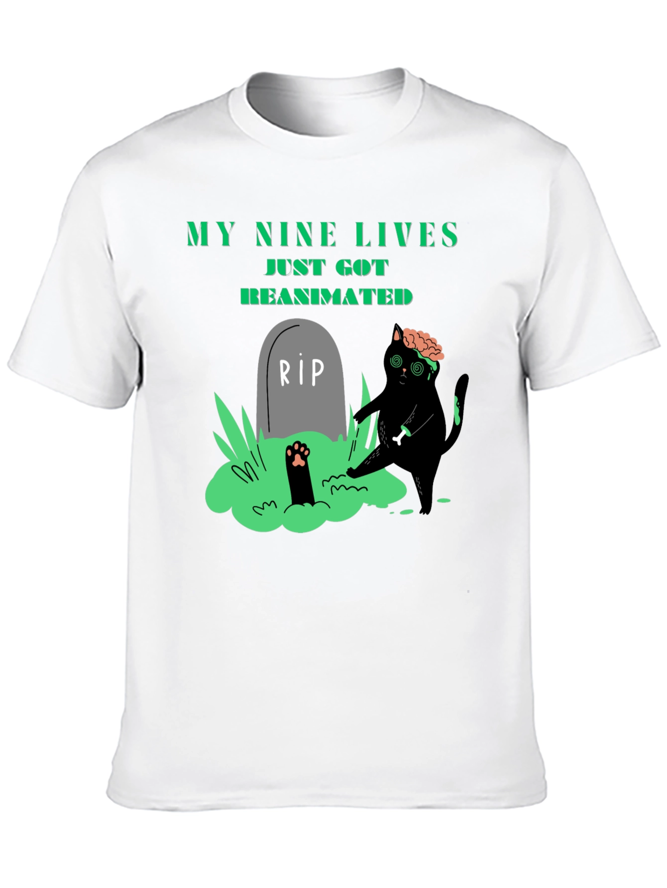 My Nine Lives Reanimated Zombie Cat T-Shirt