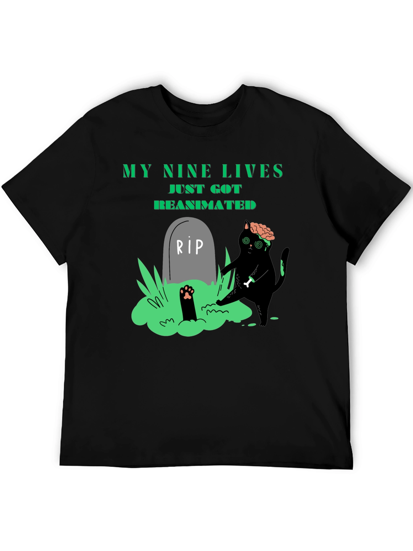 My Nine Lives Reanimated Zombie Cat T-Shirt