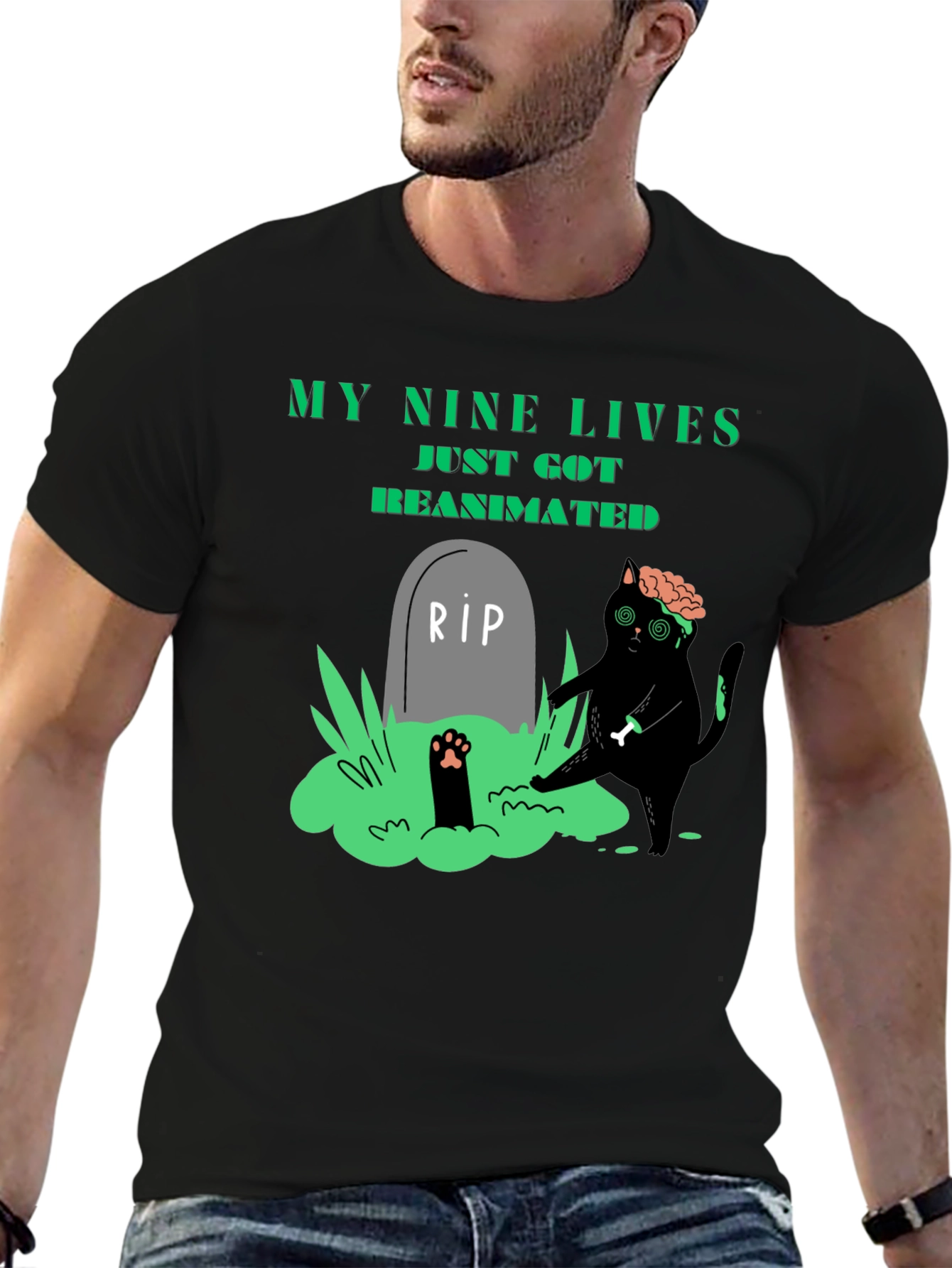 My Nine Lives Reanimated Zombie Cat T-Shirt