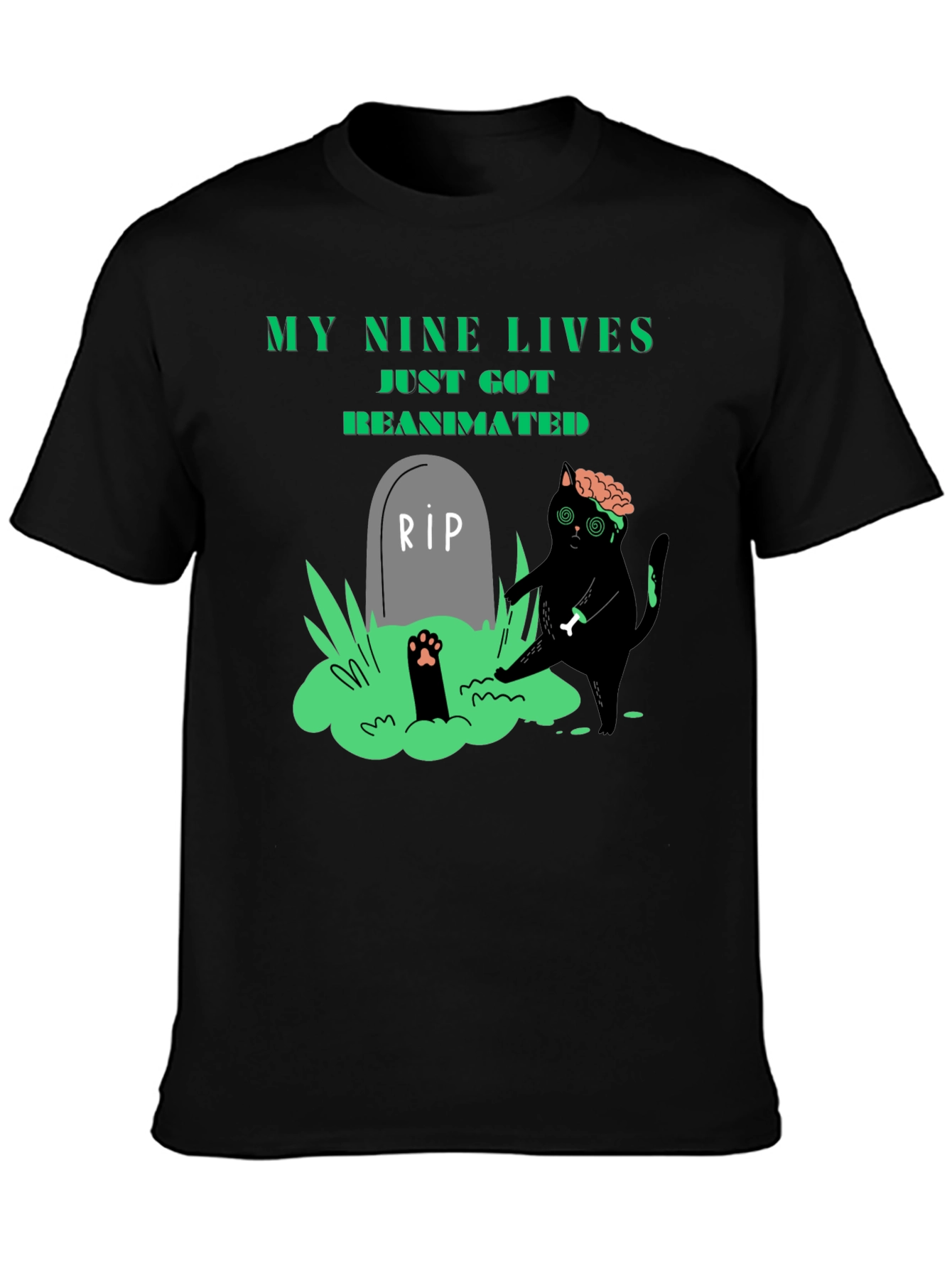 My Nine Lives Reanimated Zombie Cat T-Shirt