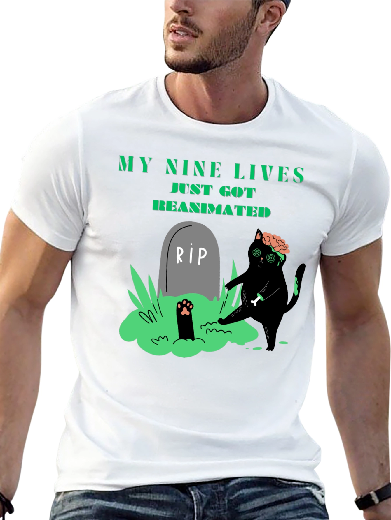 My Nine Lives Reanimated Zombie Cat T-Shirt