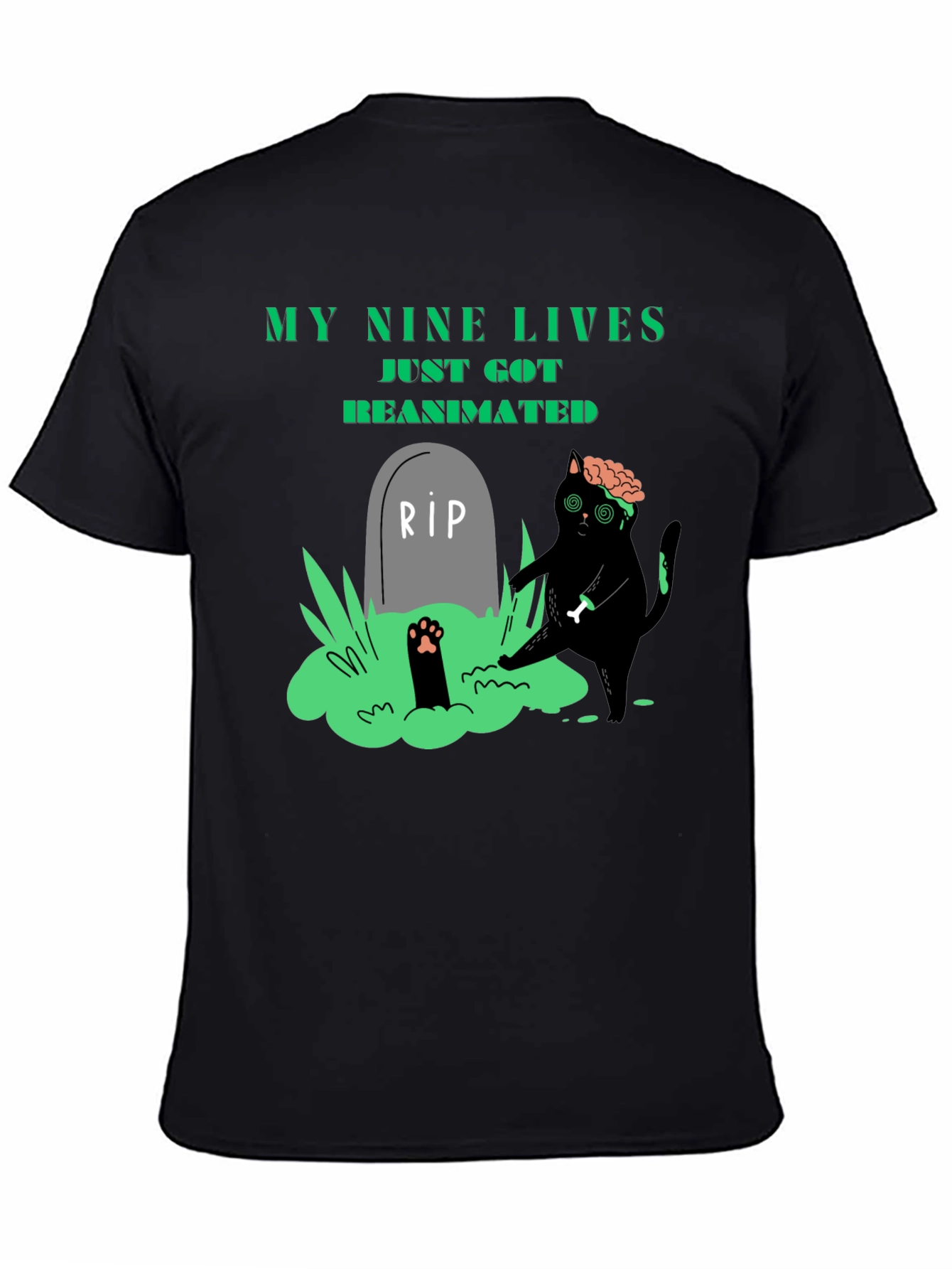 My Nine Lives Reanimated Zombie Cat T-Shirt