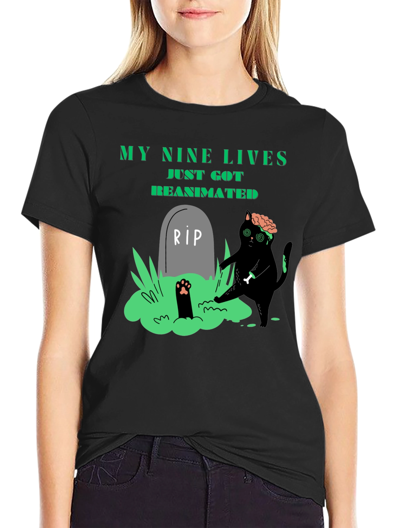 My Nine Lives Reanimated Zombie Cat T-Shirt