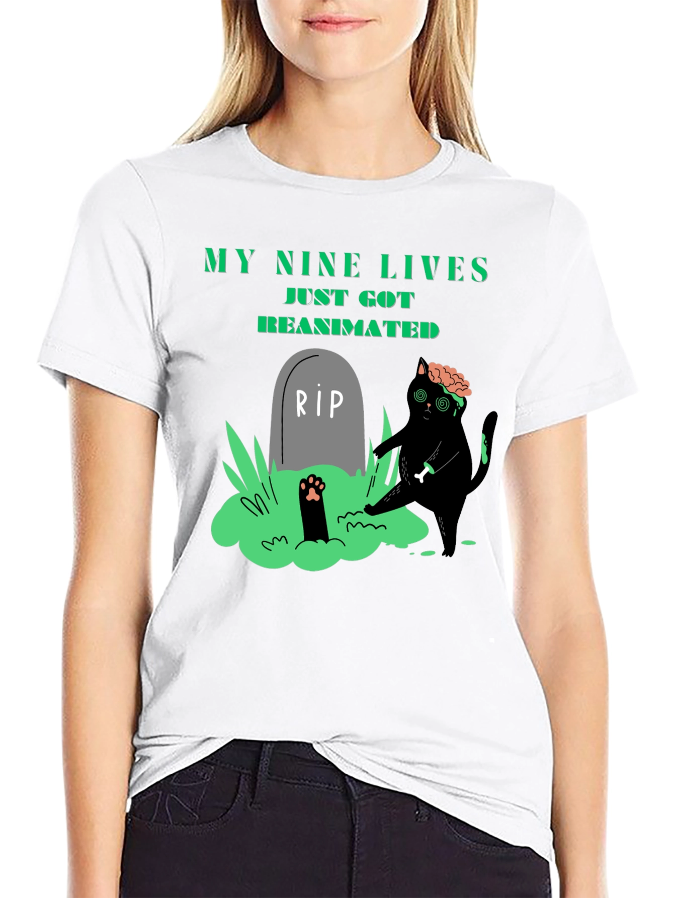My Nine Lives Reanimated Zombie Cat T-Shirt