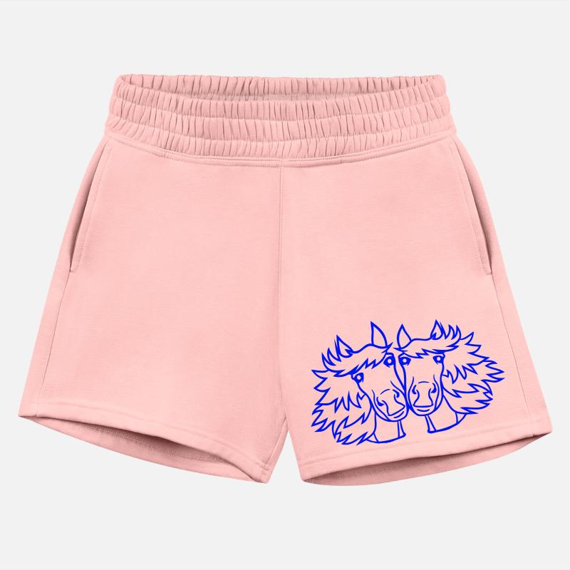 2 horses Team Pony Foal Couple Comic Friends Love