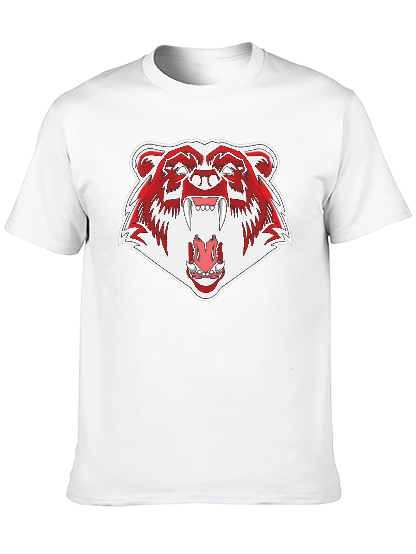 Ferocious Bear Graphic Tee - Black Cotton T-Shirt