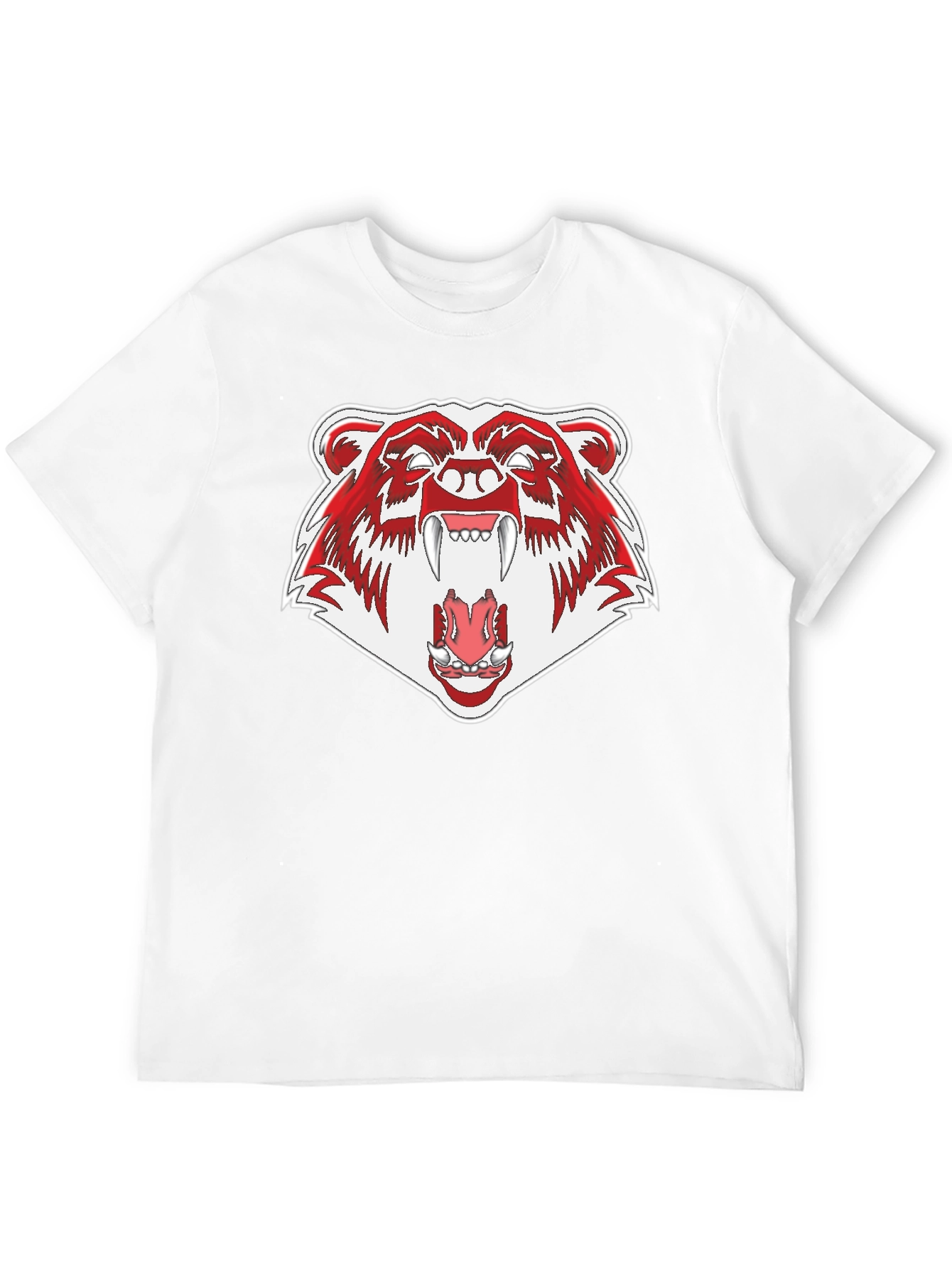 Ferocious Bear Graphic Tee - Black Cotton T-Shirt