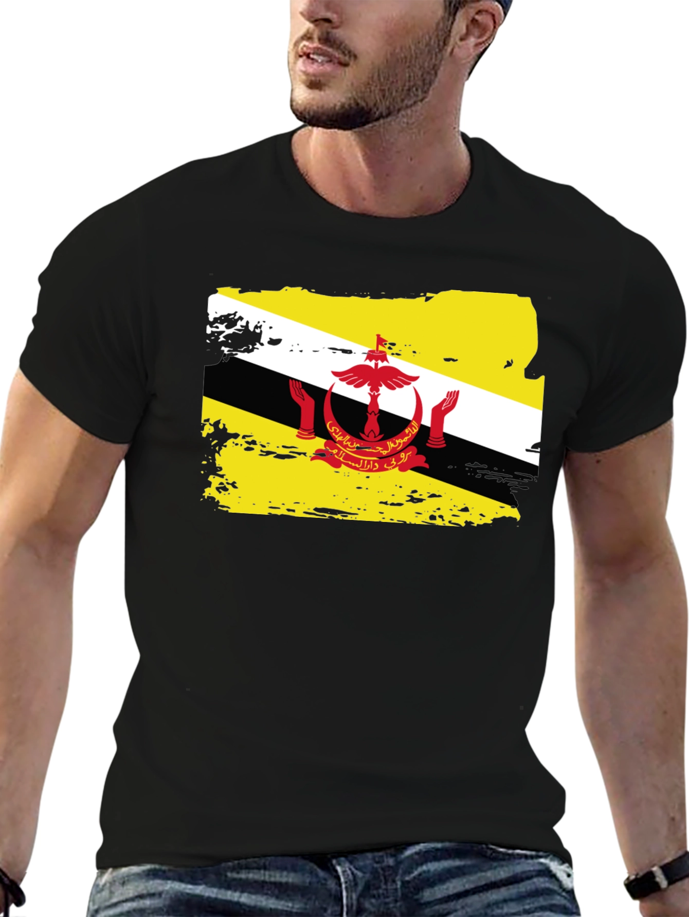 Brunei Flag T-Shirt - Distressed Graphic Tee