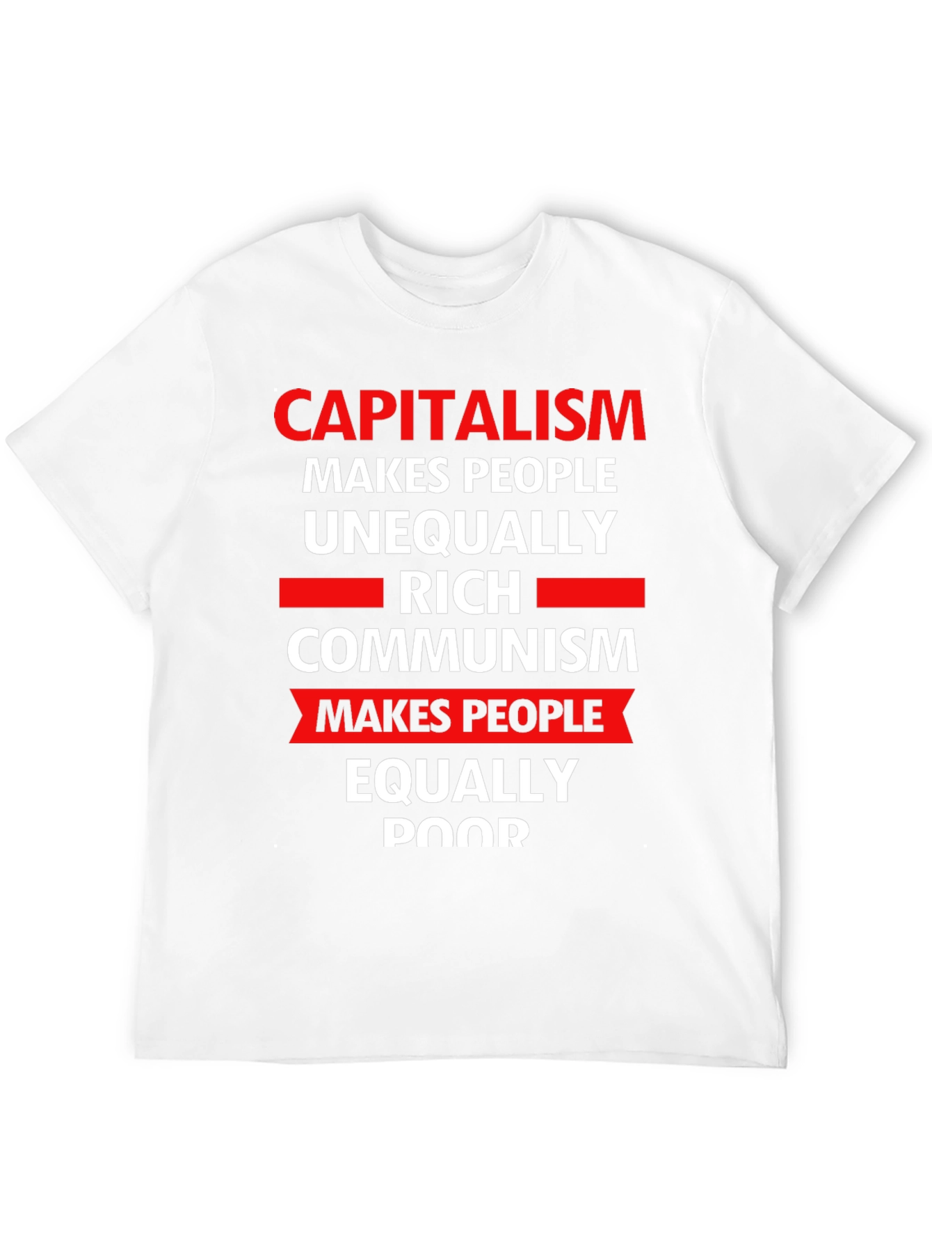 Capitalism vs Communism Slogan Graphic T-Shirt