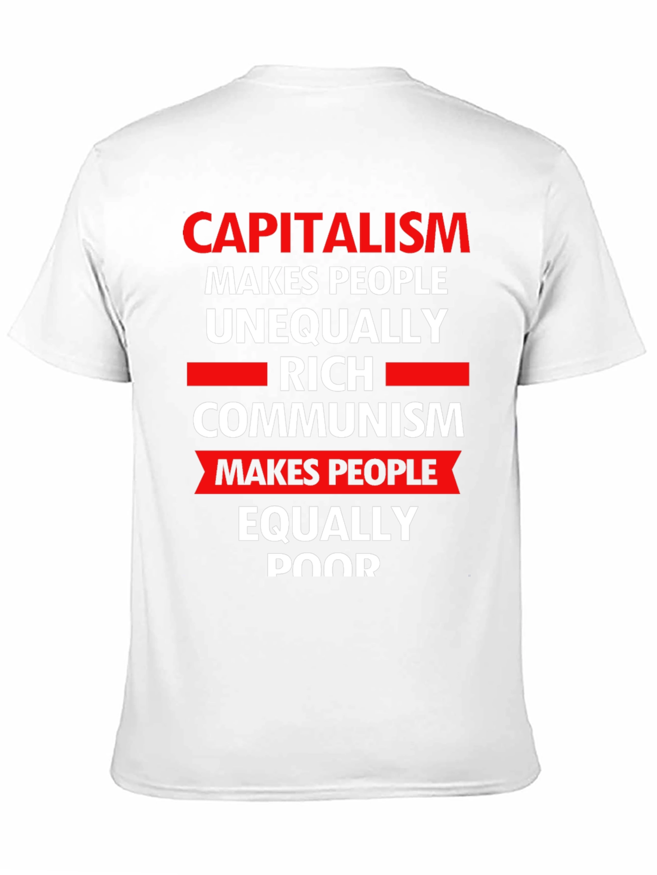 Capitalism vs Communism Slogan Graphic T-Shirt