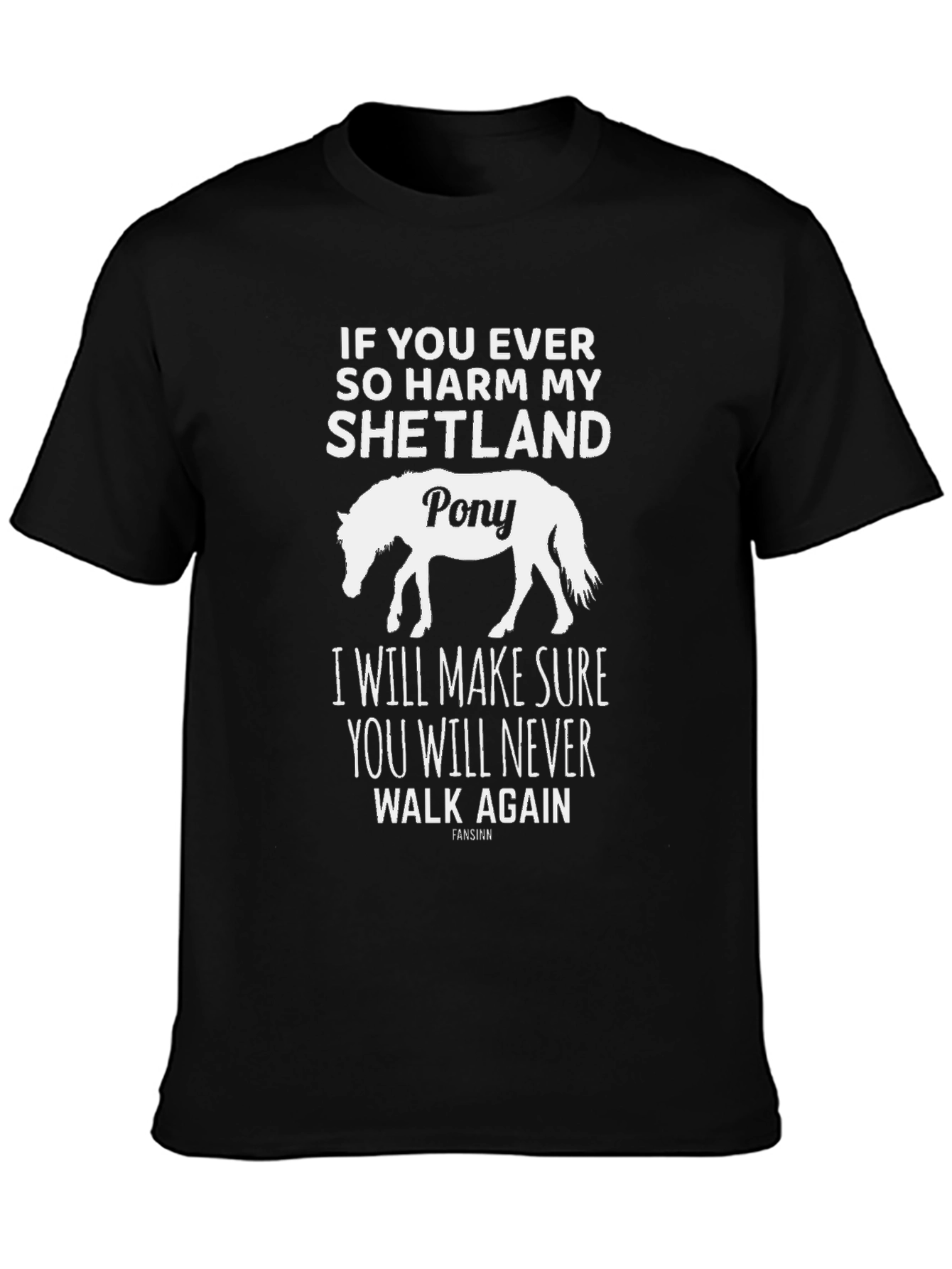 Shetland Pony T-Shirt - Warning Graphic Tee