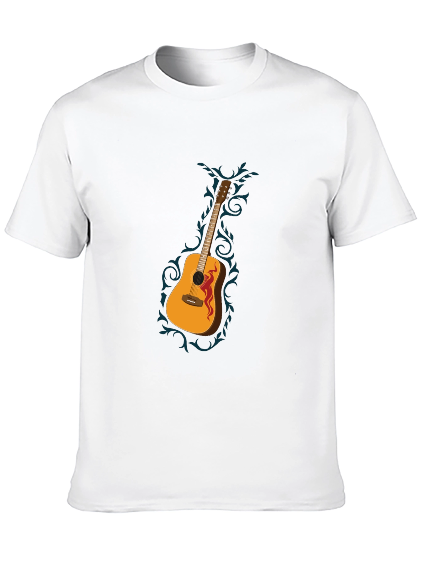 Guitar Graphic Black T-Shirt