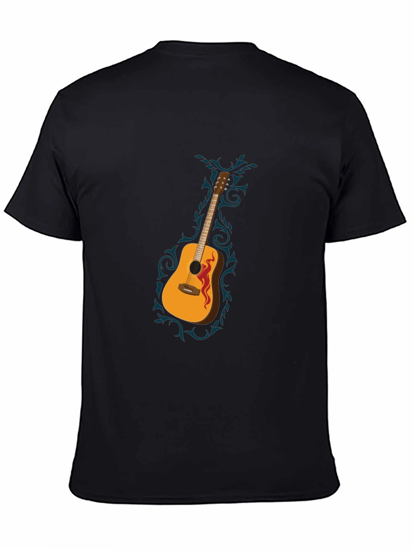 Guitar Graphic Black T-Shirt