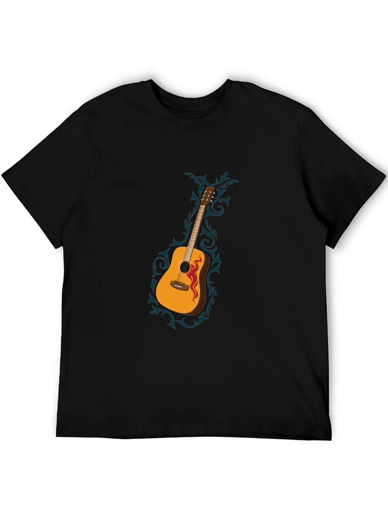 Guitar Graphic Black T-Shirt