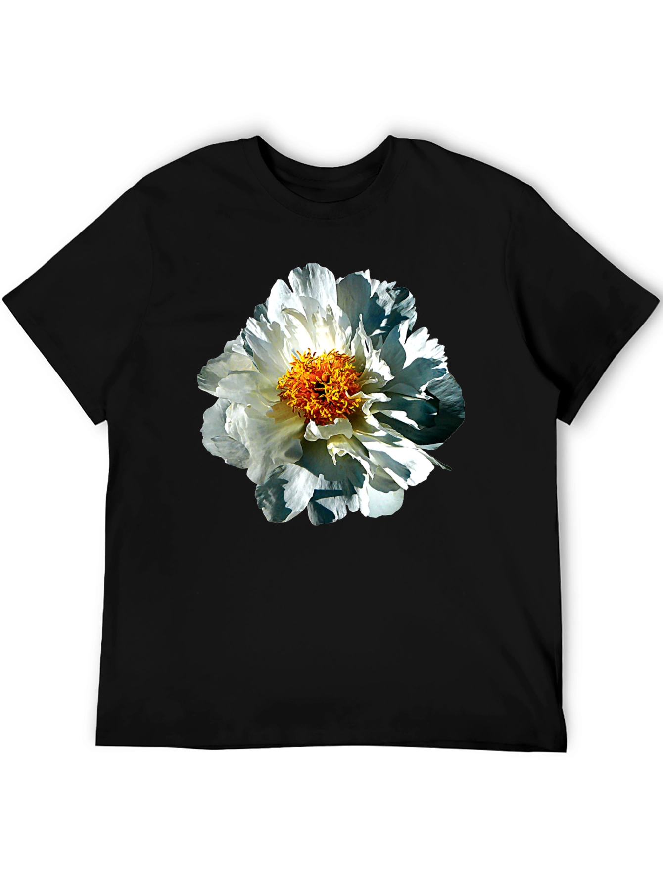Floral Print Black T-Shirt