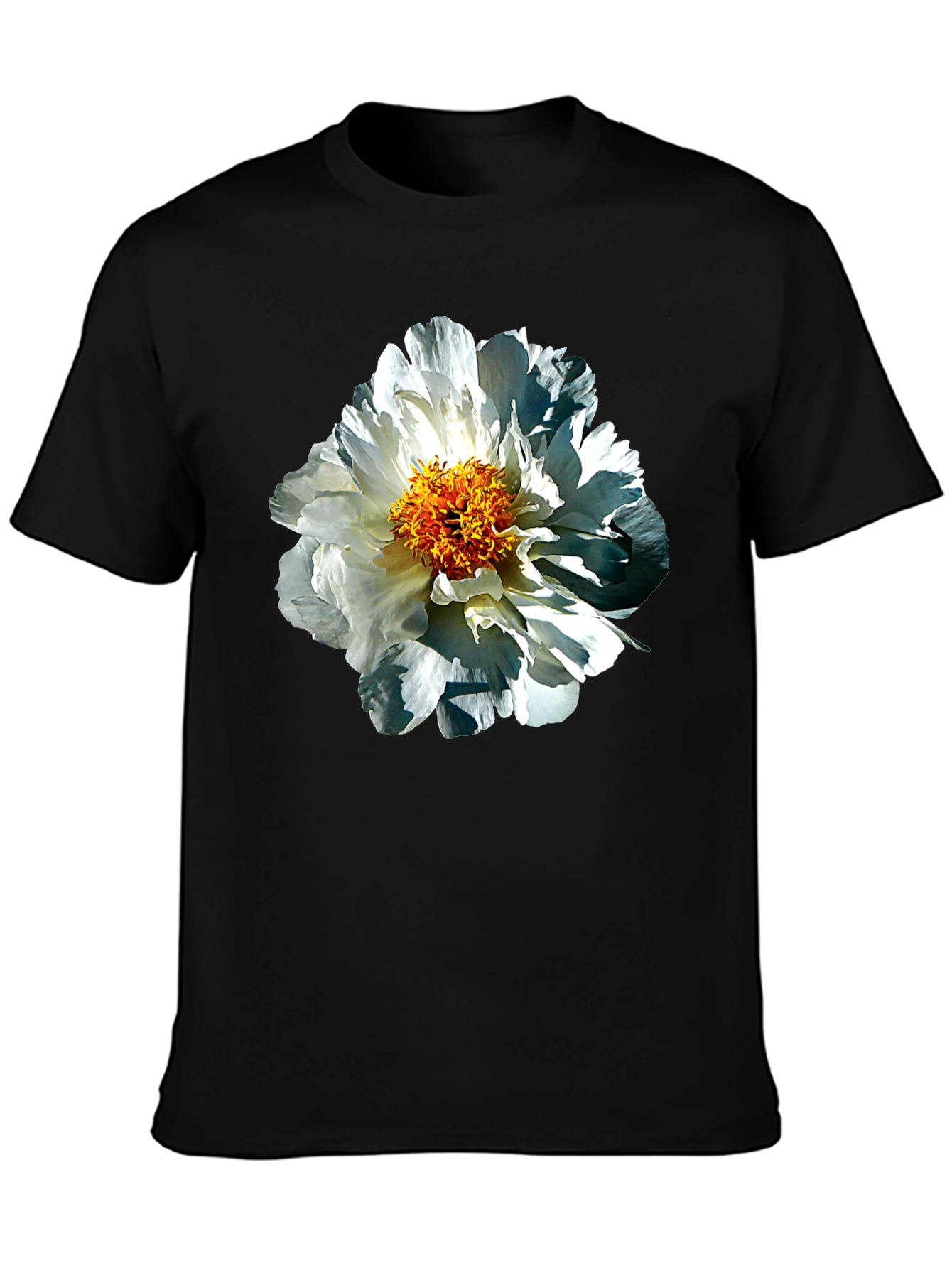 Floral Print Black T-Shirt