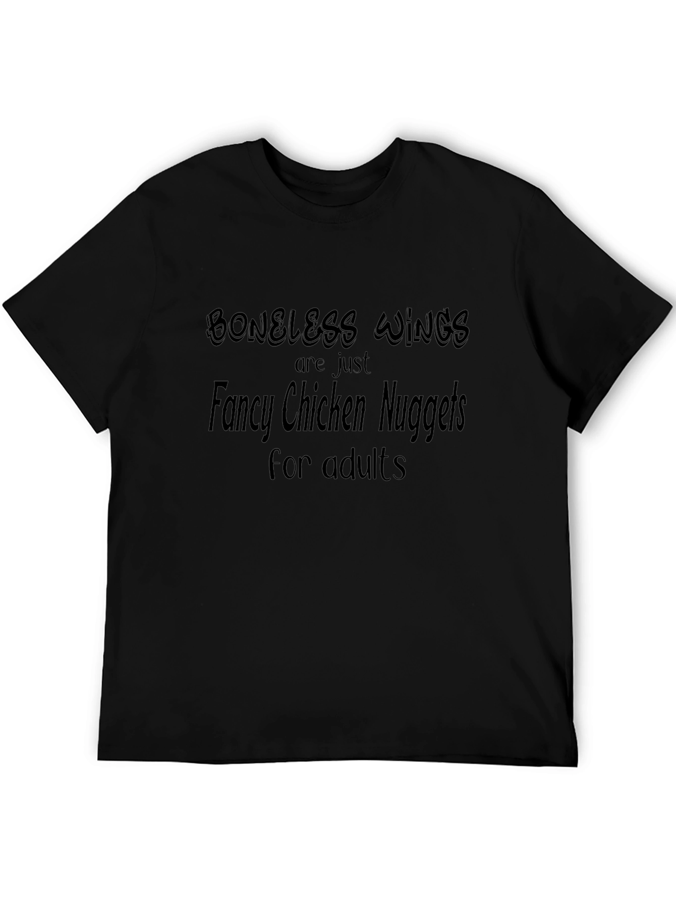 Boneless Wings Fancy Chicken Nuggets Adult Humor T-Shirt