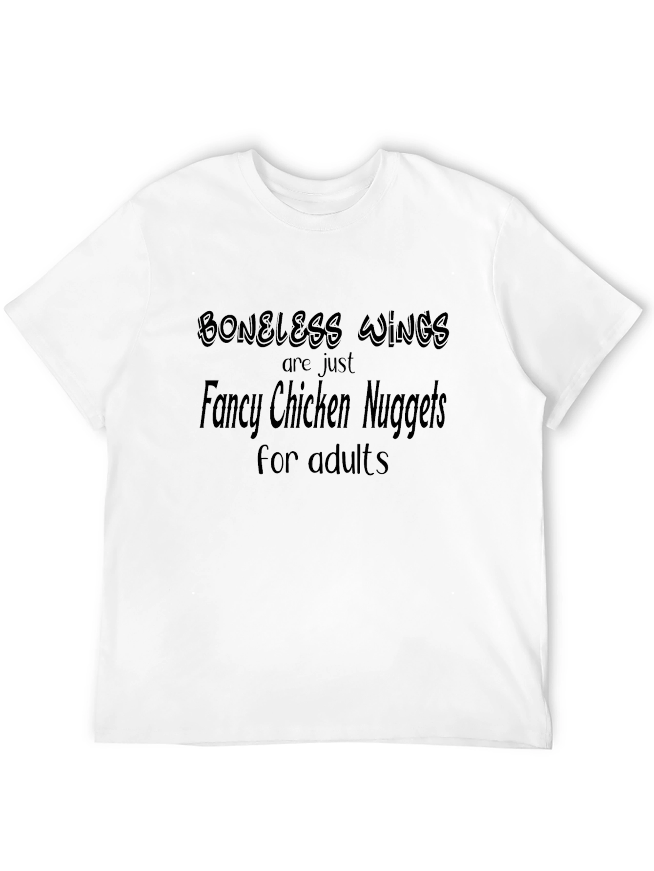 Boneless Wings Fancy Chicken Nuggets Adult Humor T-Shirt