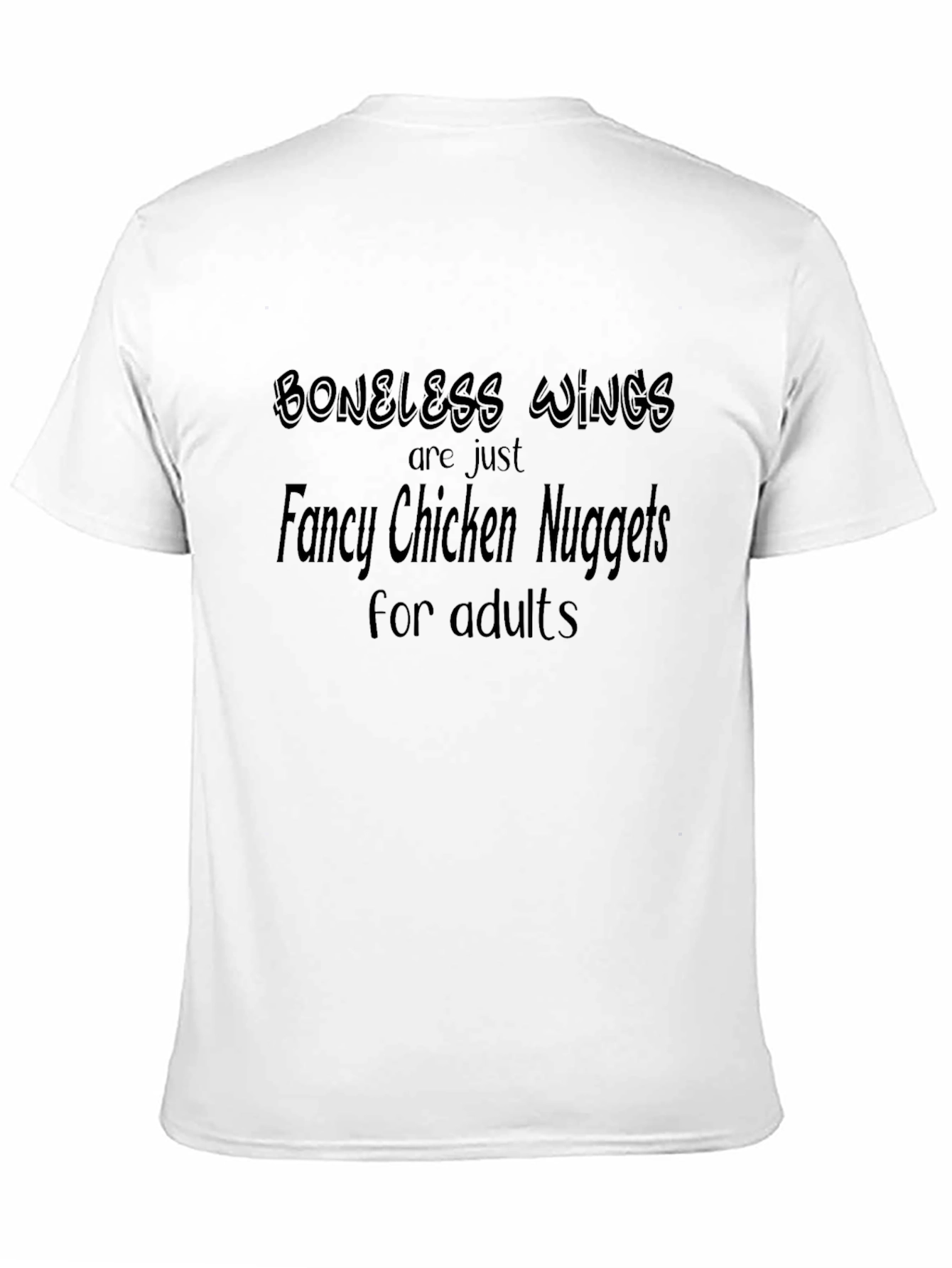Boneless Wings Fancy Chicken Nuggets Adult Humor T-Shirt