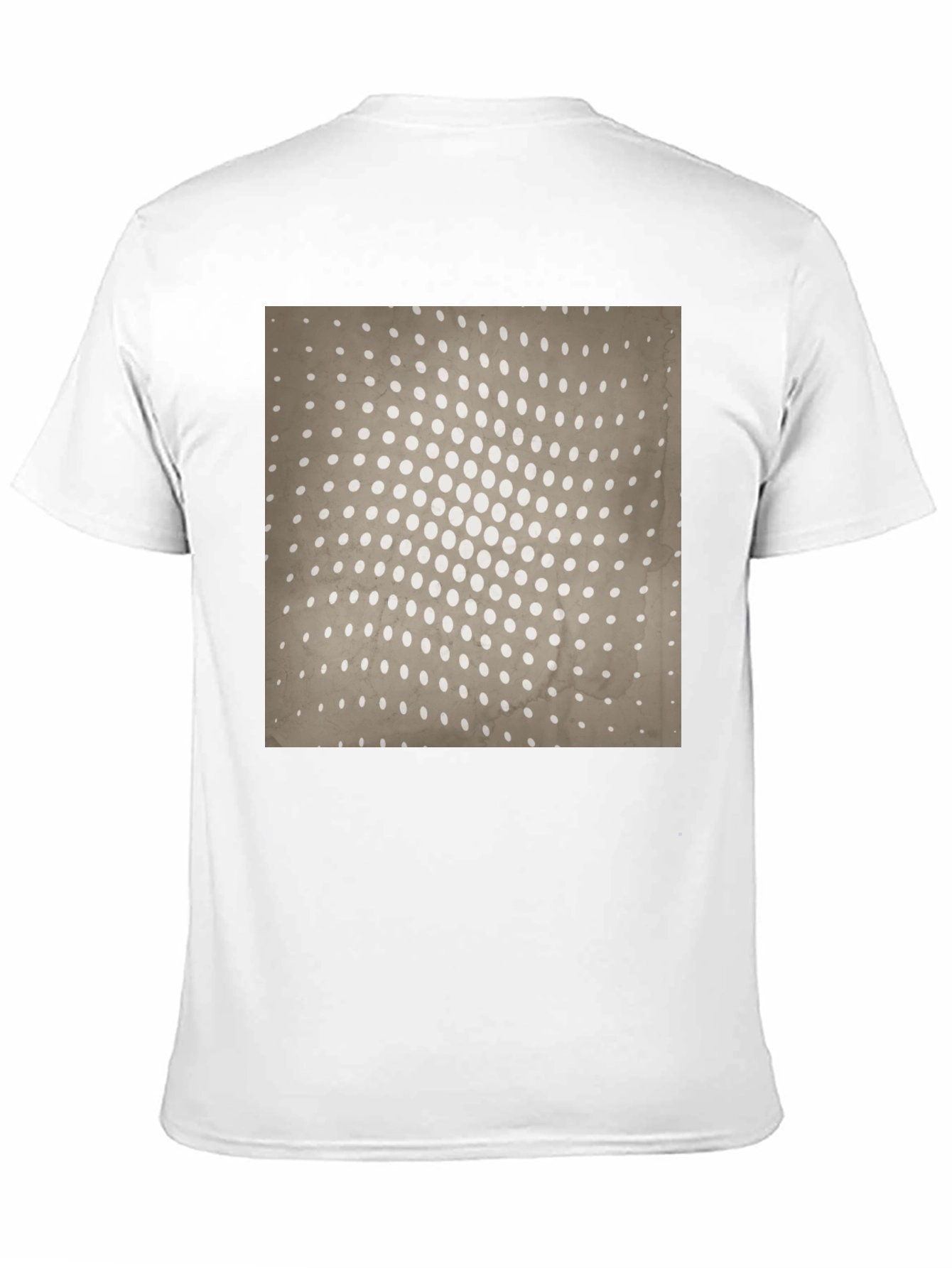 Retro Halftone Pattern Black T-Shirt