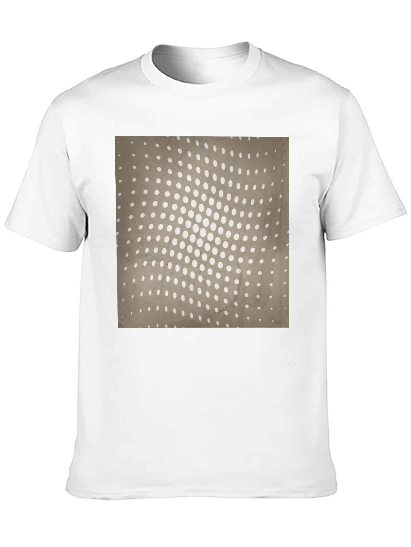 Retro Halftone Pattern Black T-Shirt