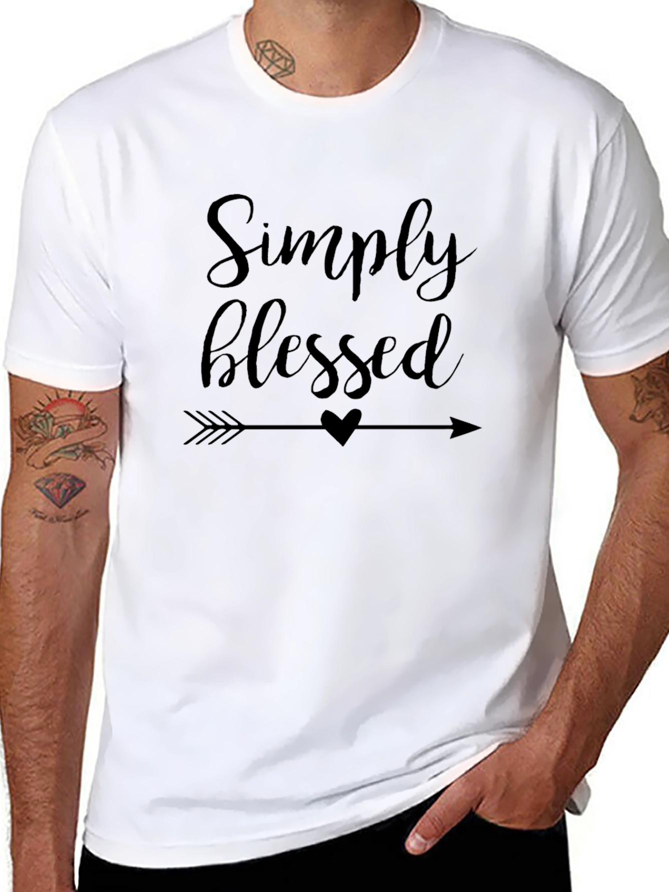 Simply Blessed Graphic Tee - Black T-Shirt