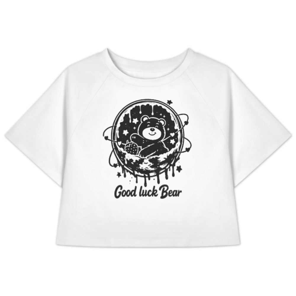 Good Luck Bear Shirt – Cute Kawaii Space Bear Graphic Tee(z1125)