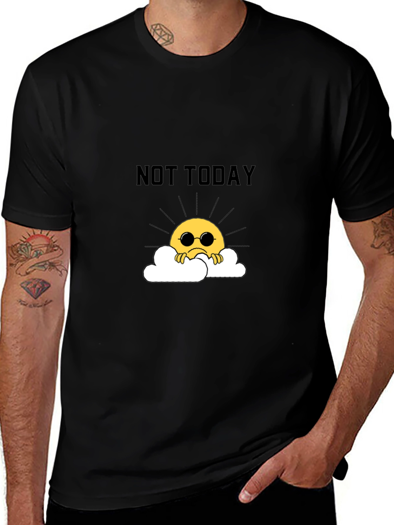 Not Today Graphic Tee - Unisex Black T-Shirt