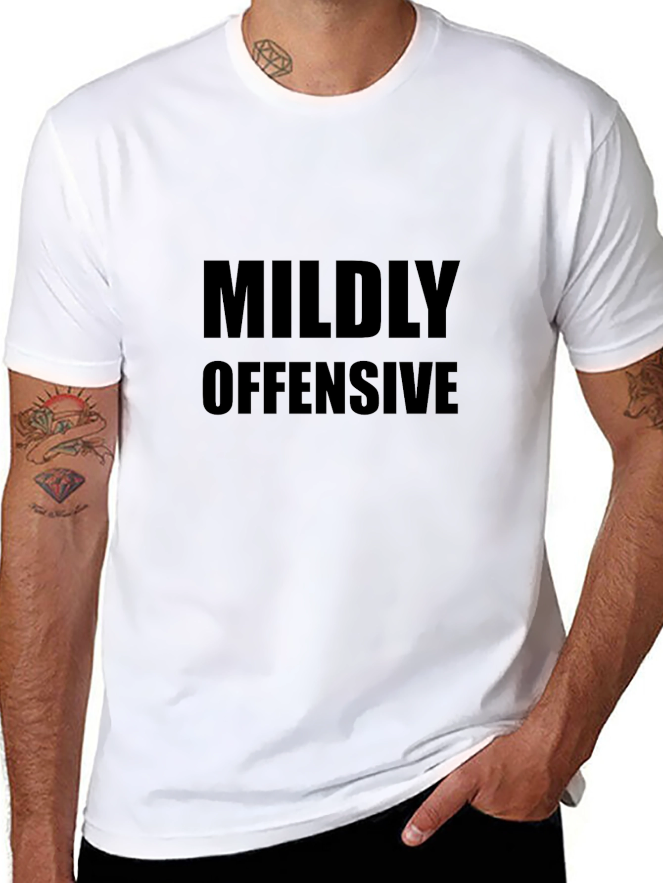 Mildly Offensive Black T-Shirt for Men