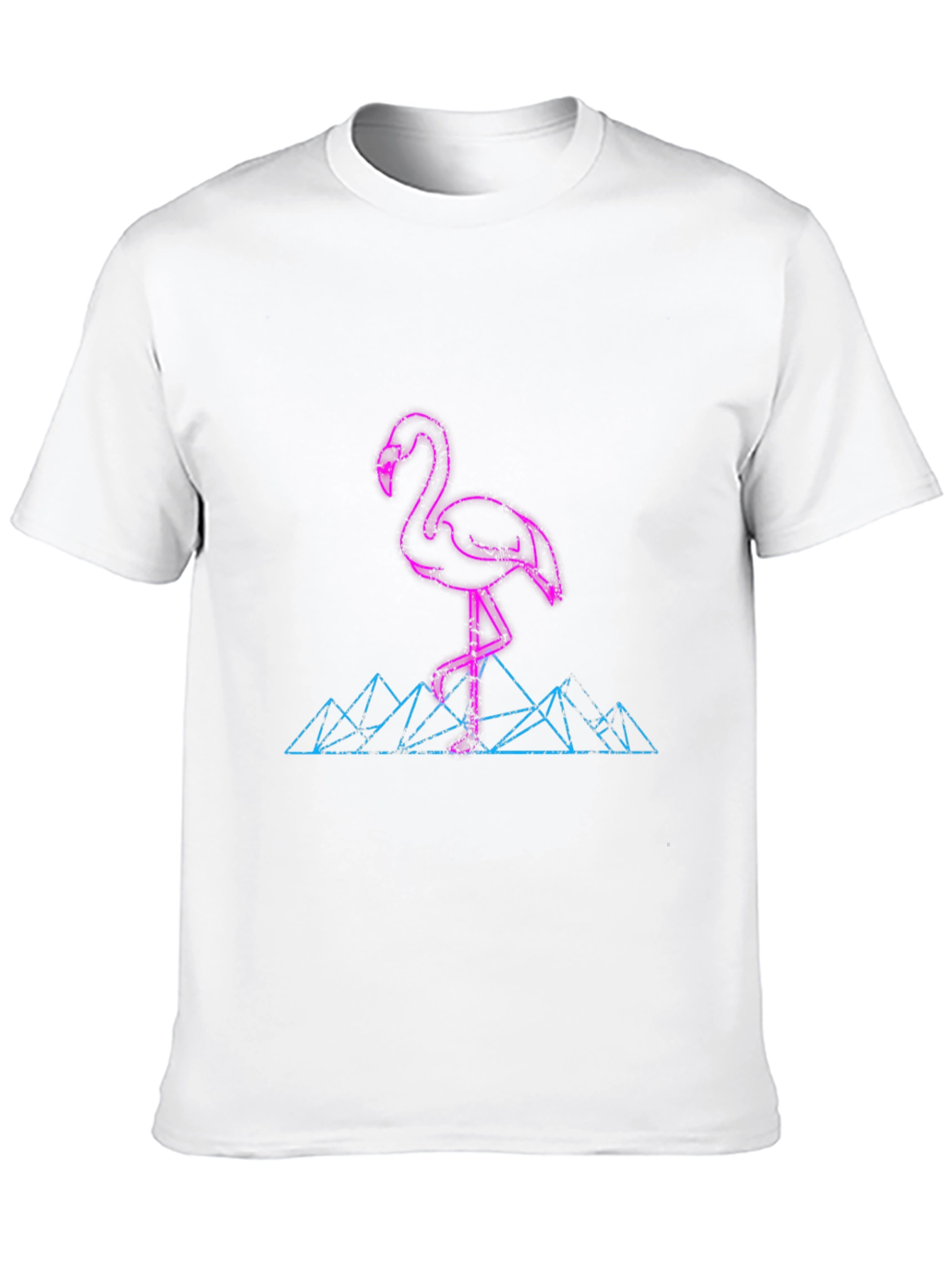 Neon Flamingo Graphic Tee - Retro Style