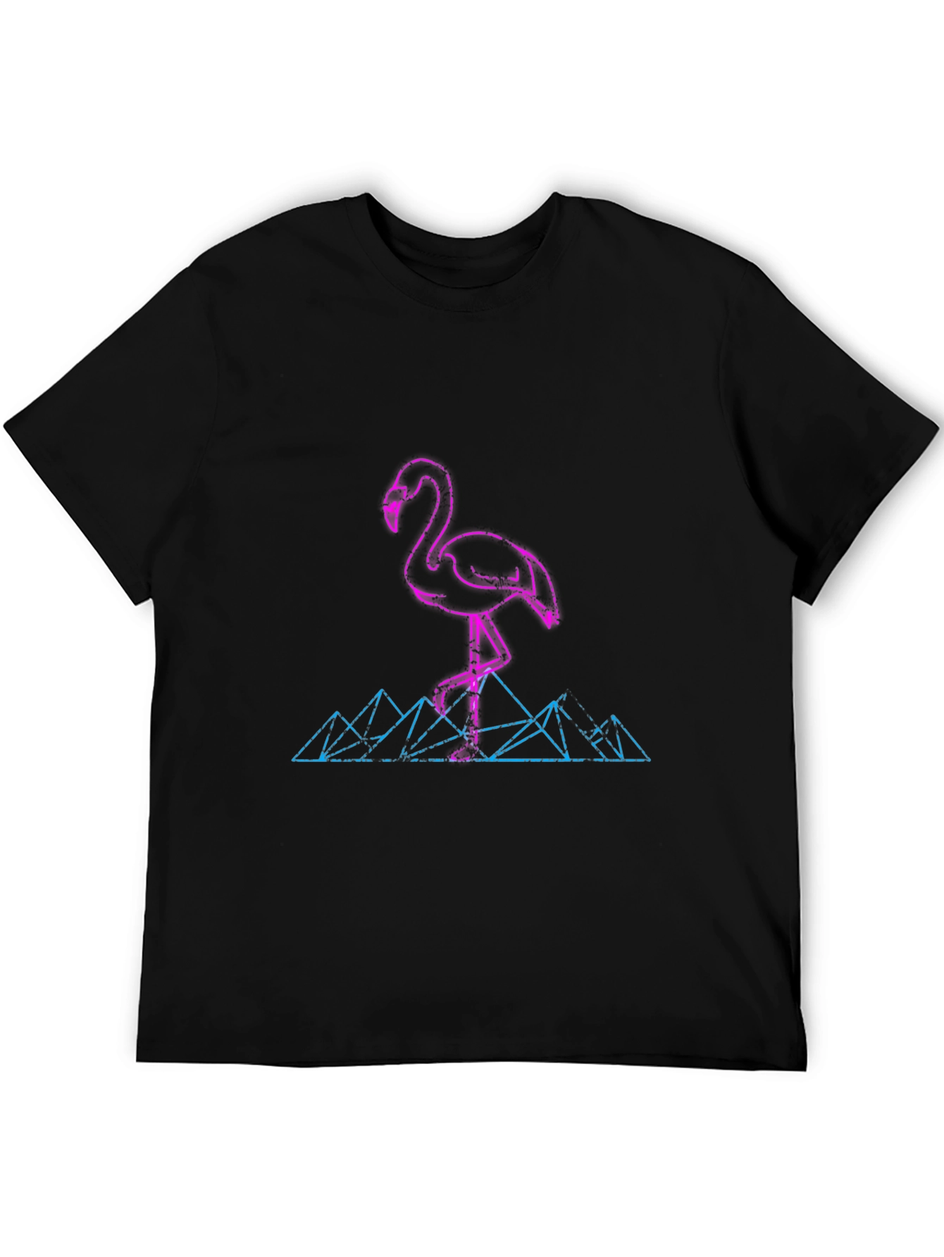 Neon Flamingo Graphic Tee - Retro Style
