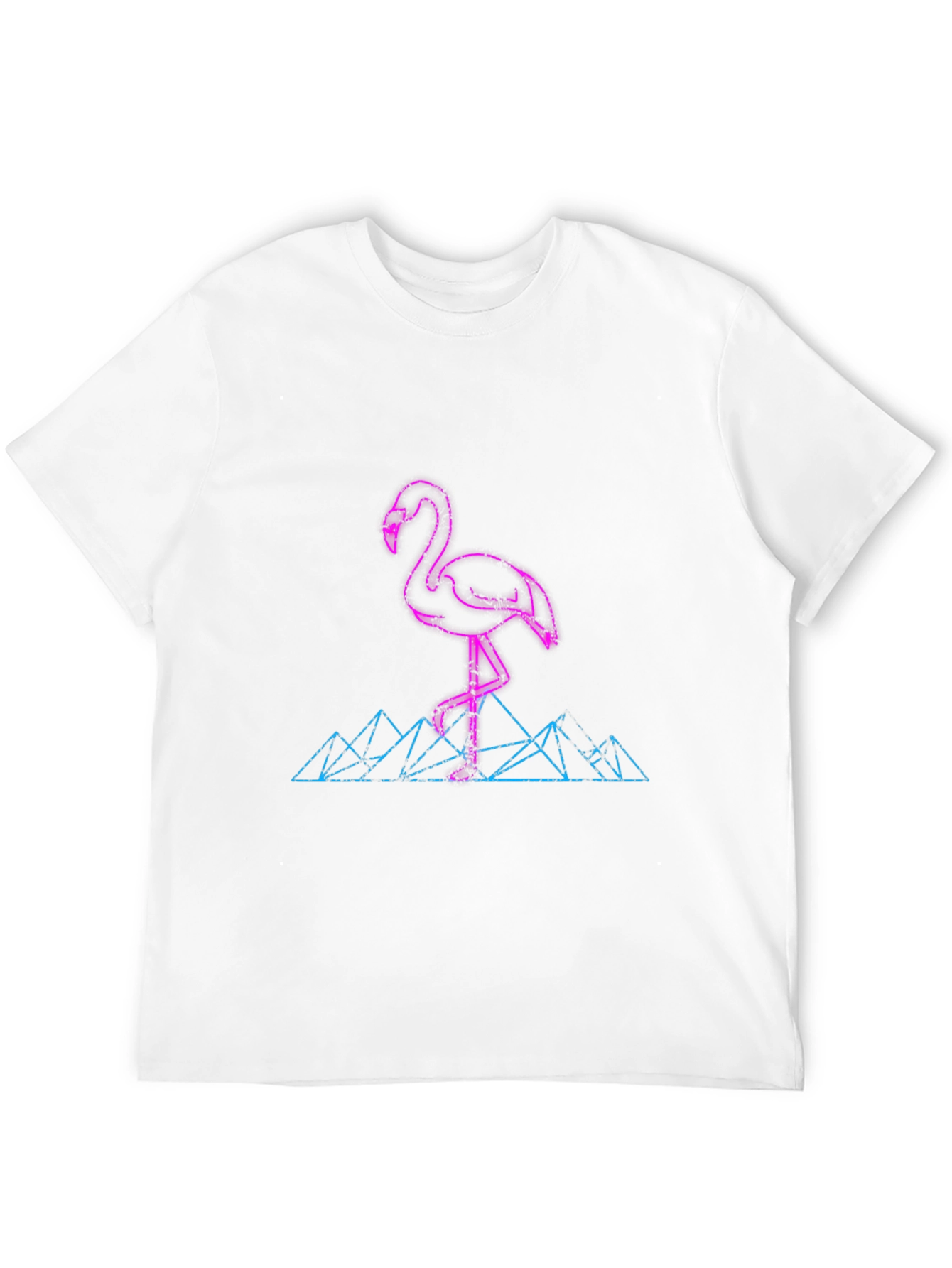 Neon Flamingo Graphic Tee - Retro Style