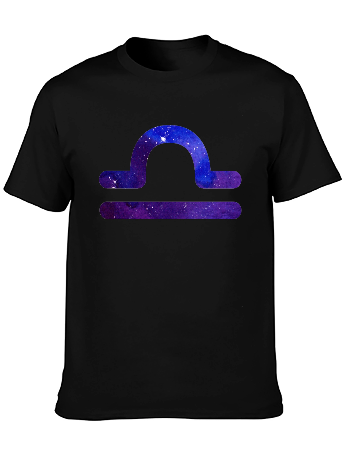 Libra Zodiac Galaxy T-Shirt - Black
