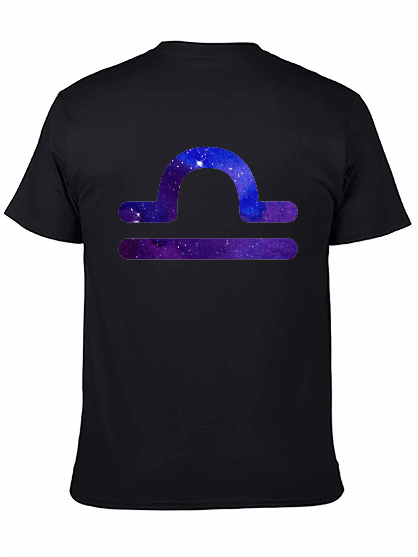 Libra Zodiac Galaxy T-Shirt - Black