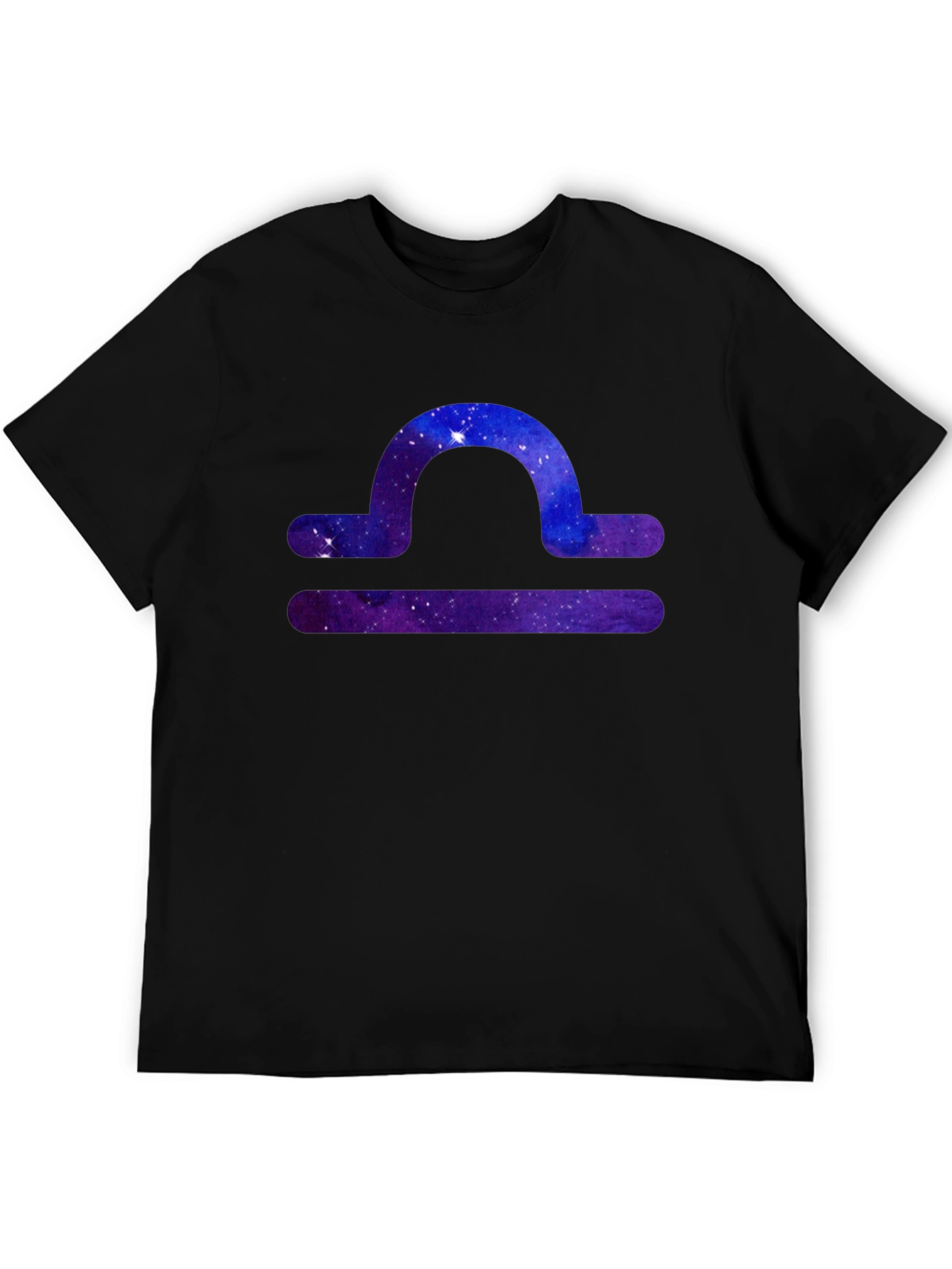 Libra Zodiac Galaxy T-Shirt - Black